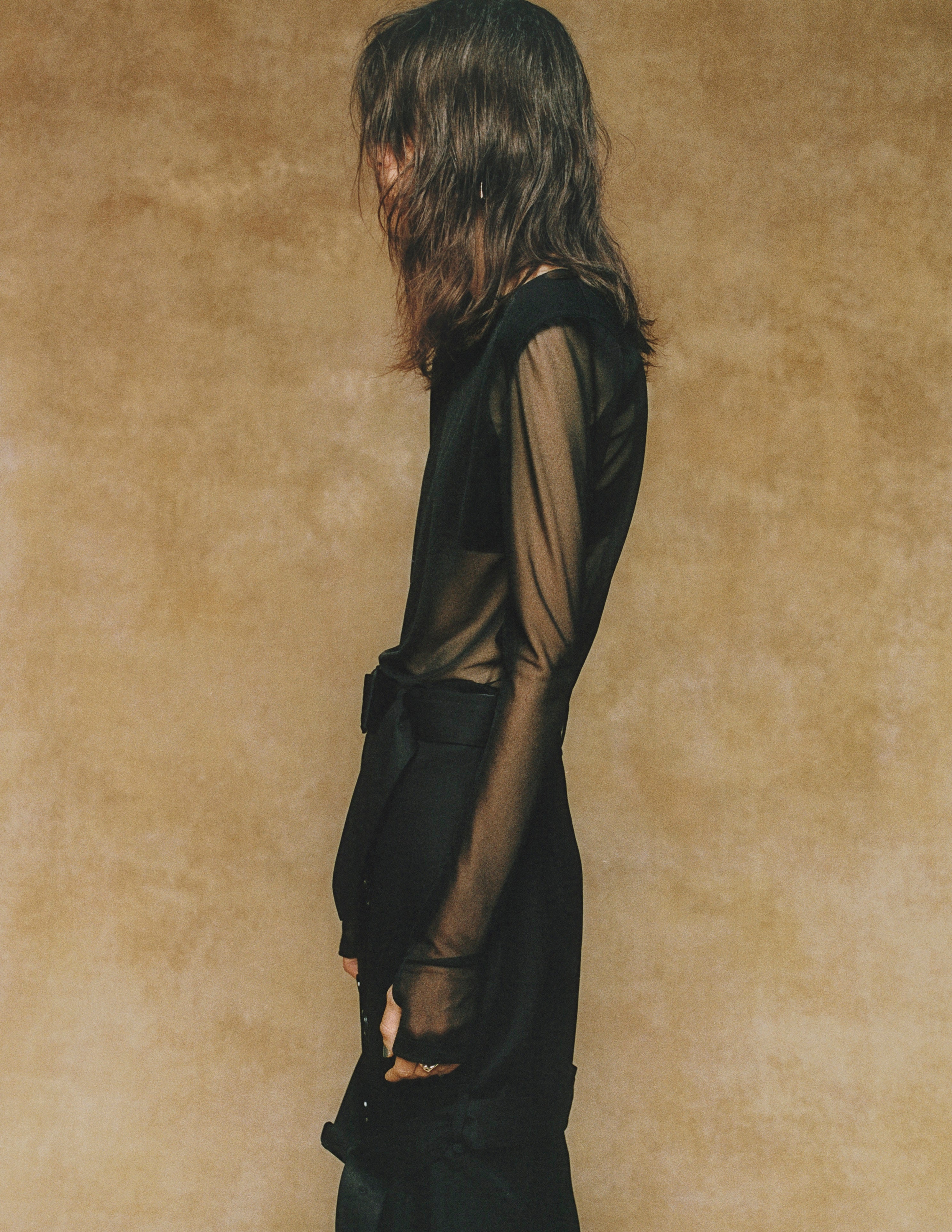 SEE-THROUGH JERSEY LS TOP
