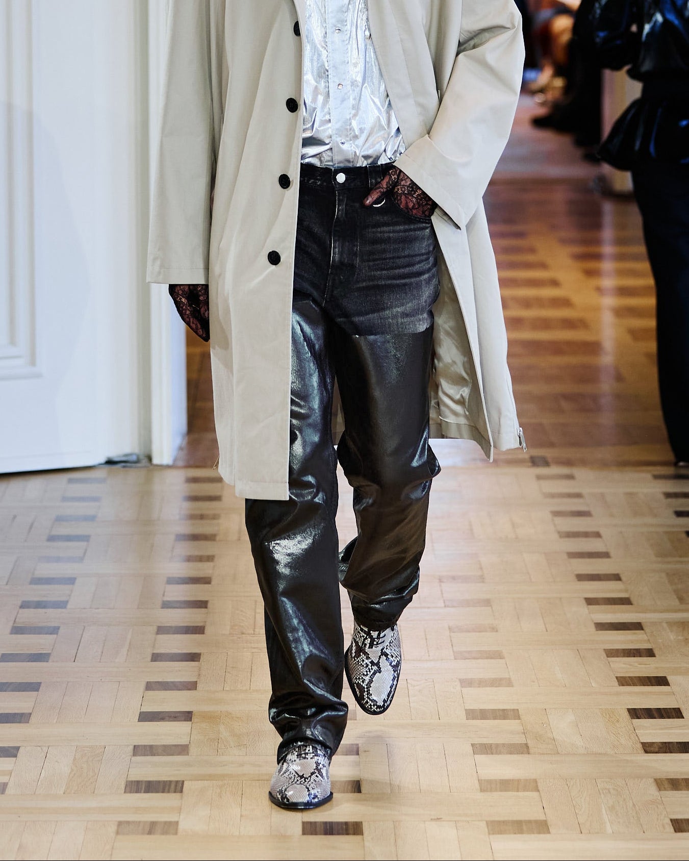 デニム/ジーンズ JOHN LAWRENCE SULLIVAN19AW Coated Pants COATED DENIM PANTS