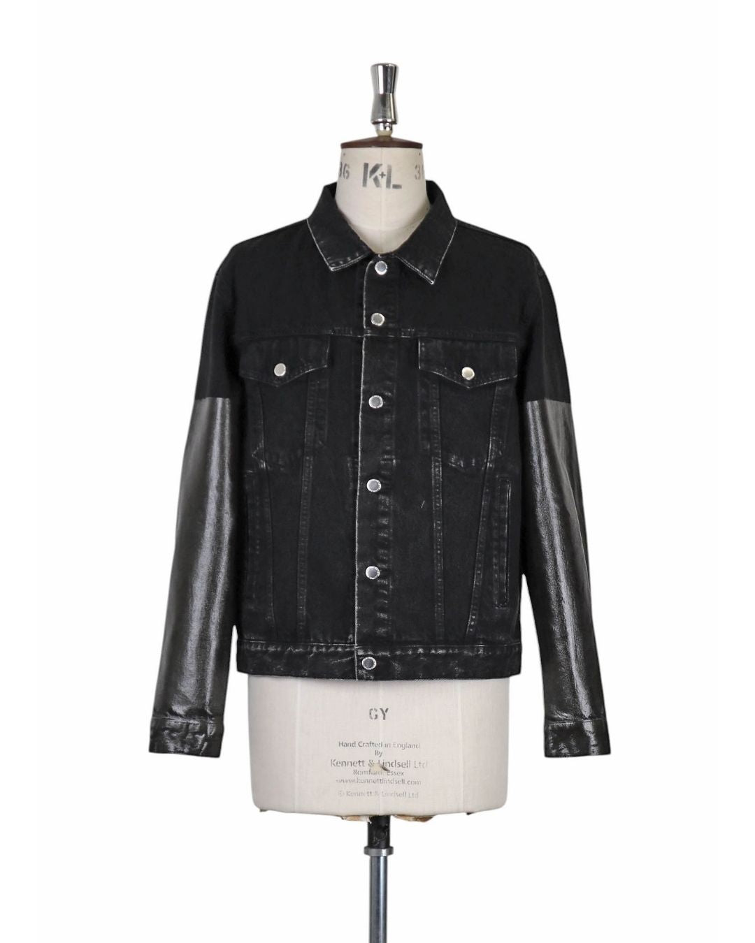 COATED SLEEVE DENIM JACKET