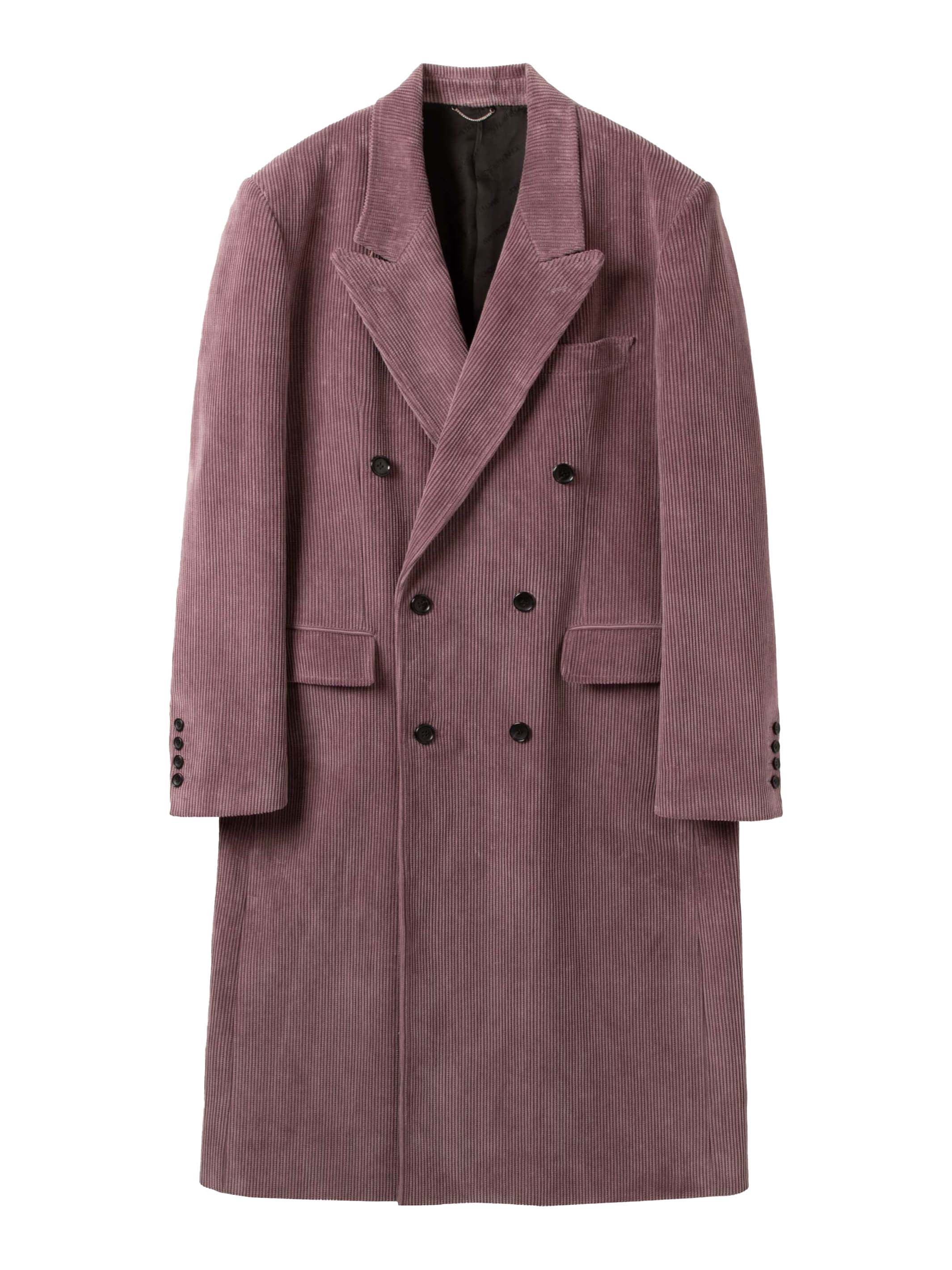Cotton corduroy double breasted coat