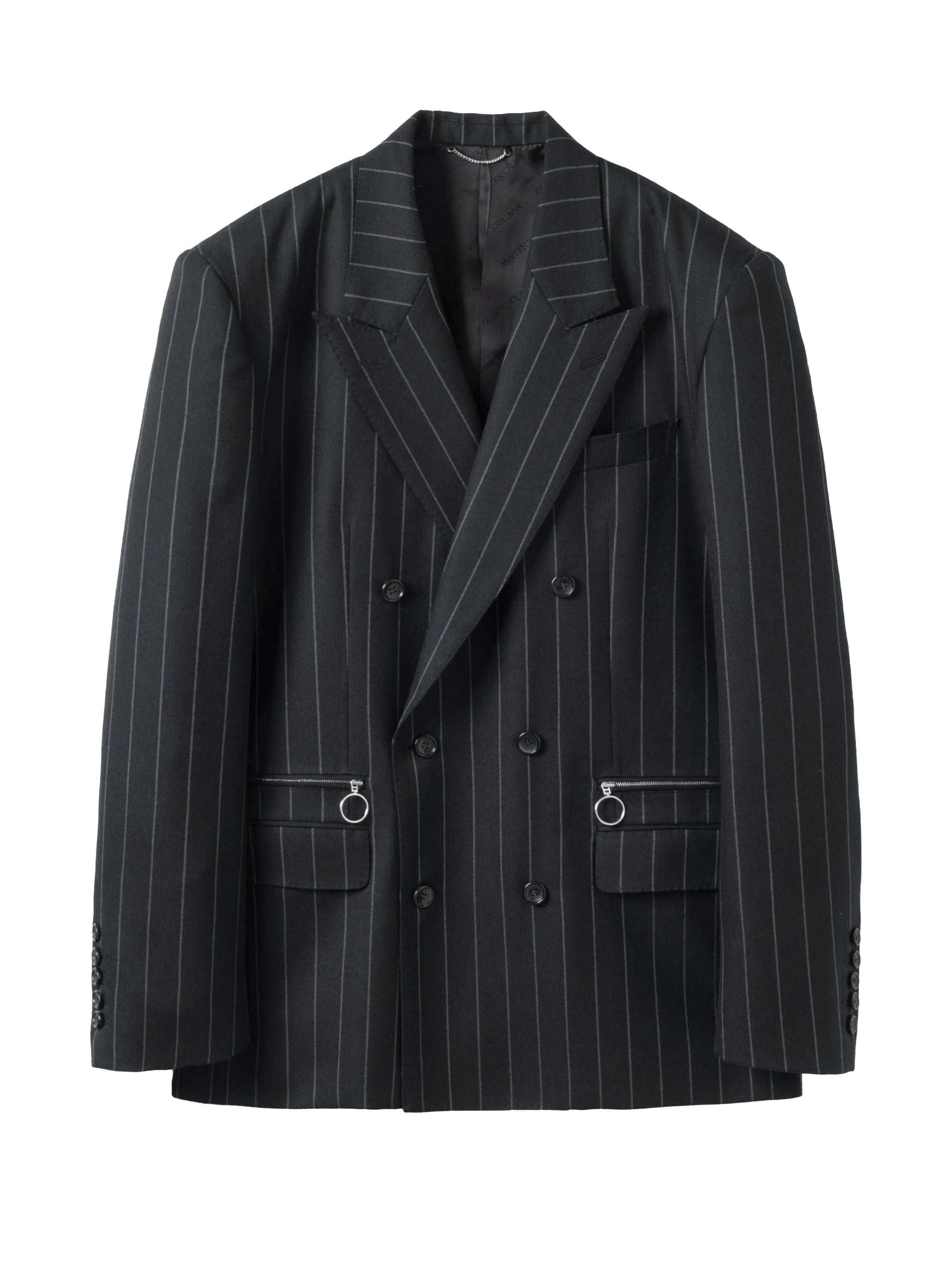 Wool stripe double breasted jacket – JOHN LAWRENCE SULLIVAN