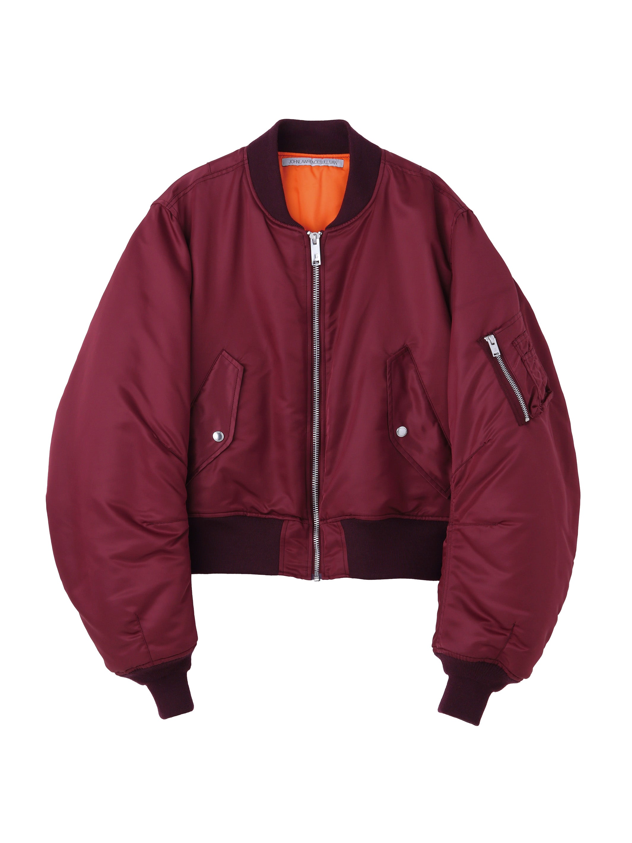 NYLON MASSIVE ROUNDED SLEEVE BOMBER JACKET