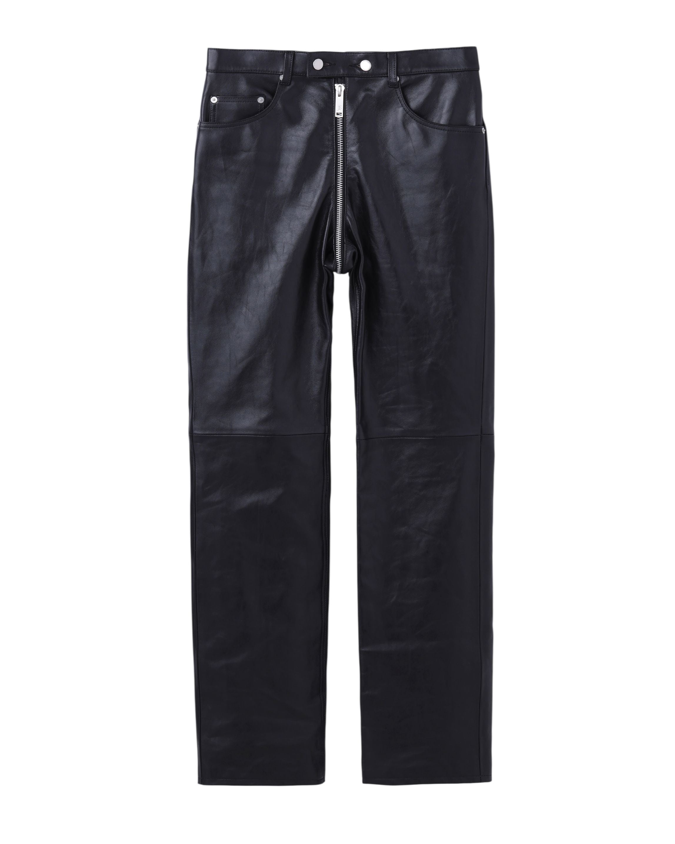 LAMBSKIN WRAPAROUND ZIP PANTS