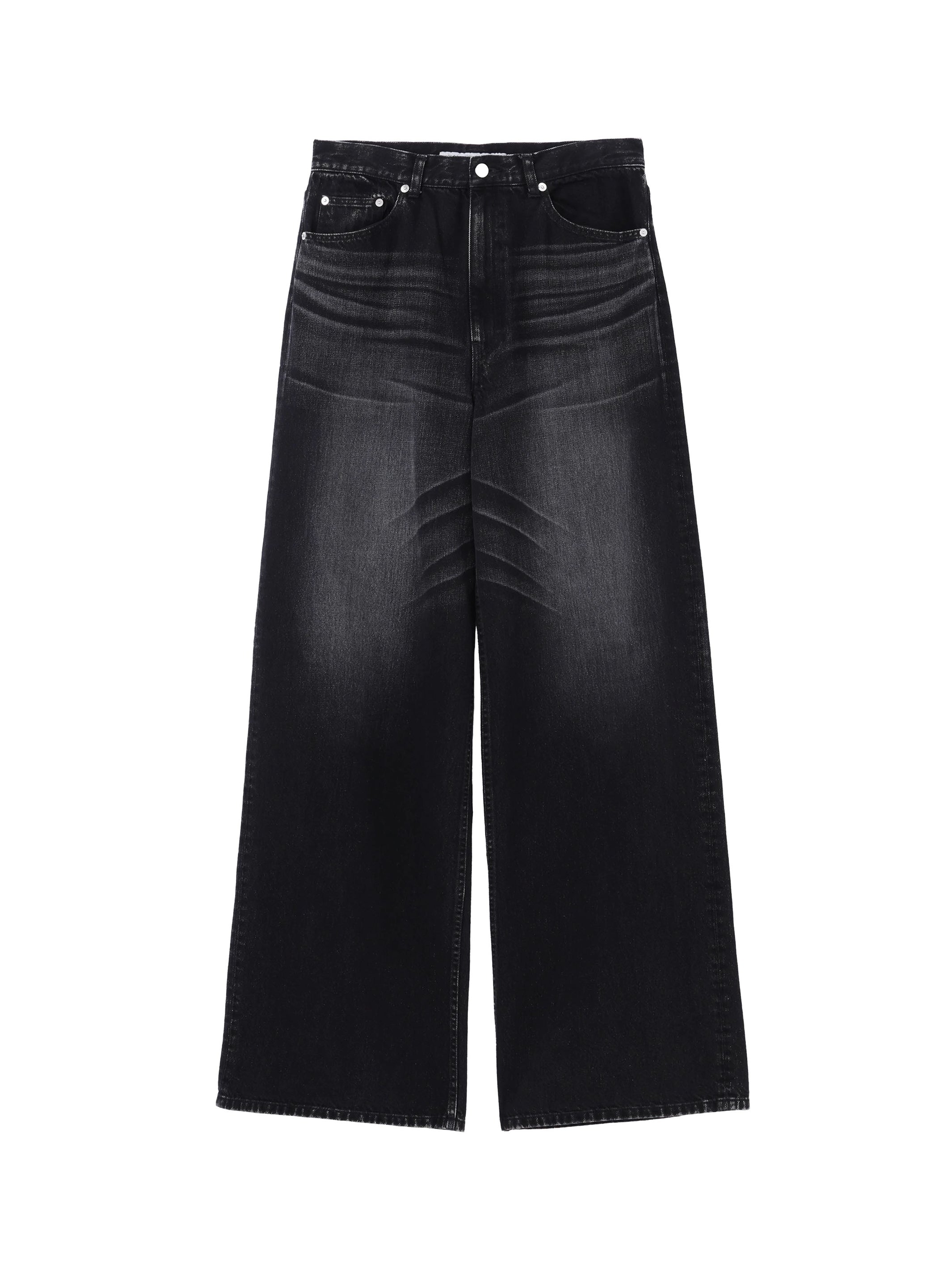 WASHED DENIM WIDE PANTS – JOHN LAWRENCE SULLIVAN WASHED DENIM WIDE PANTS – JOHN LAWRENCE SULLIVAN