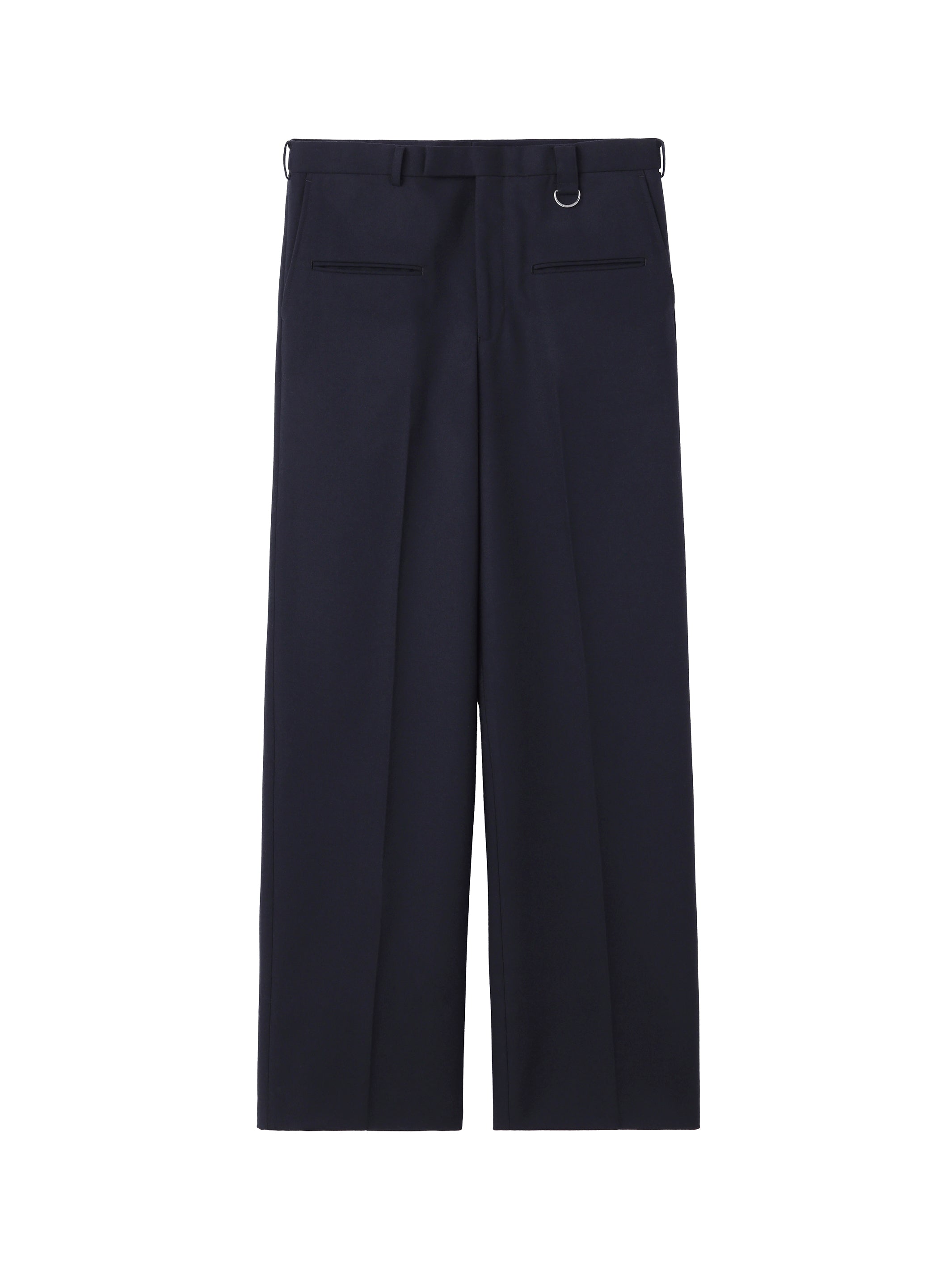 WOOL BARATHEA WIDE TROUSERS