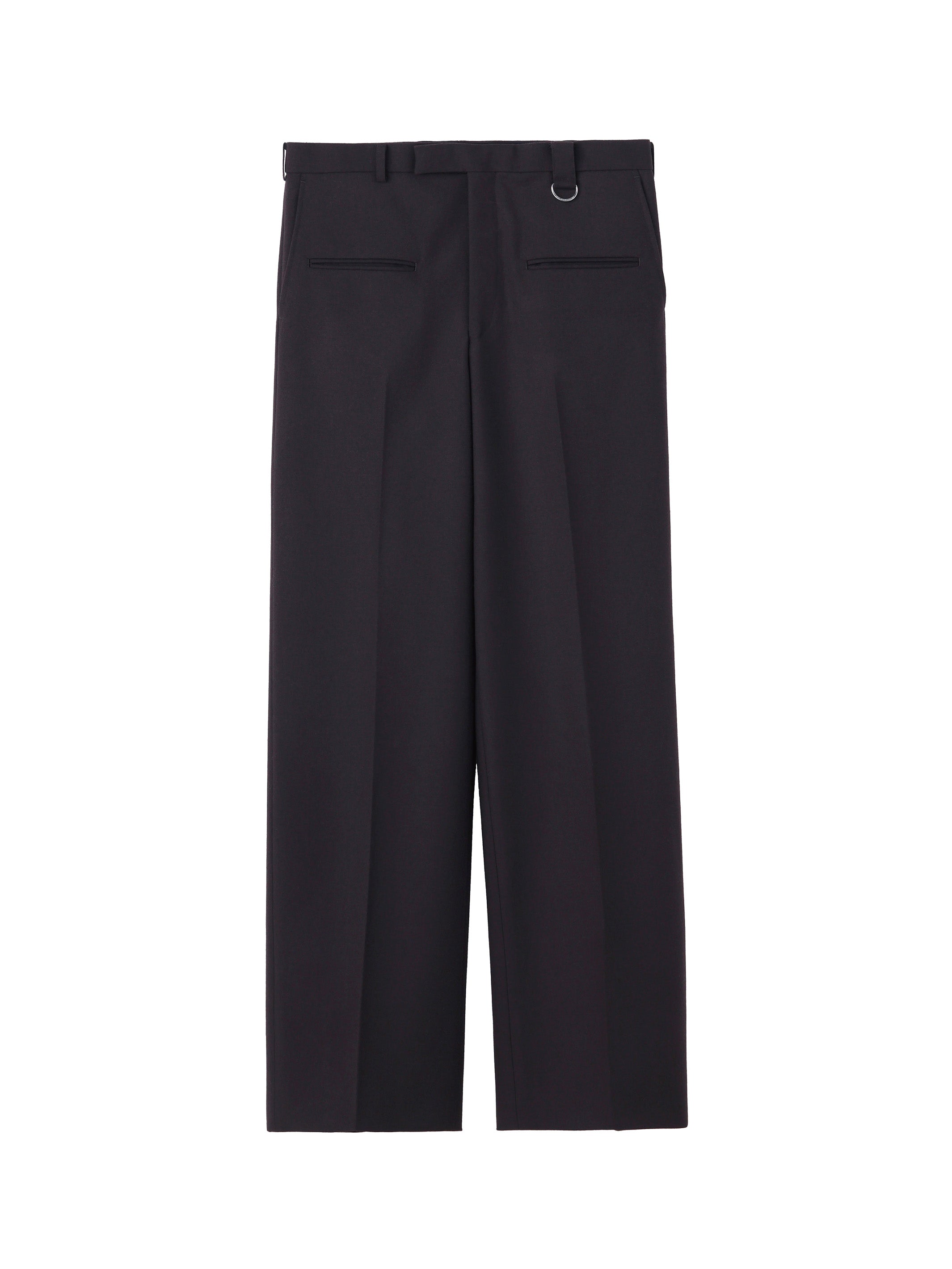 WOOL BARATHEA WIDE TROUSERS