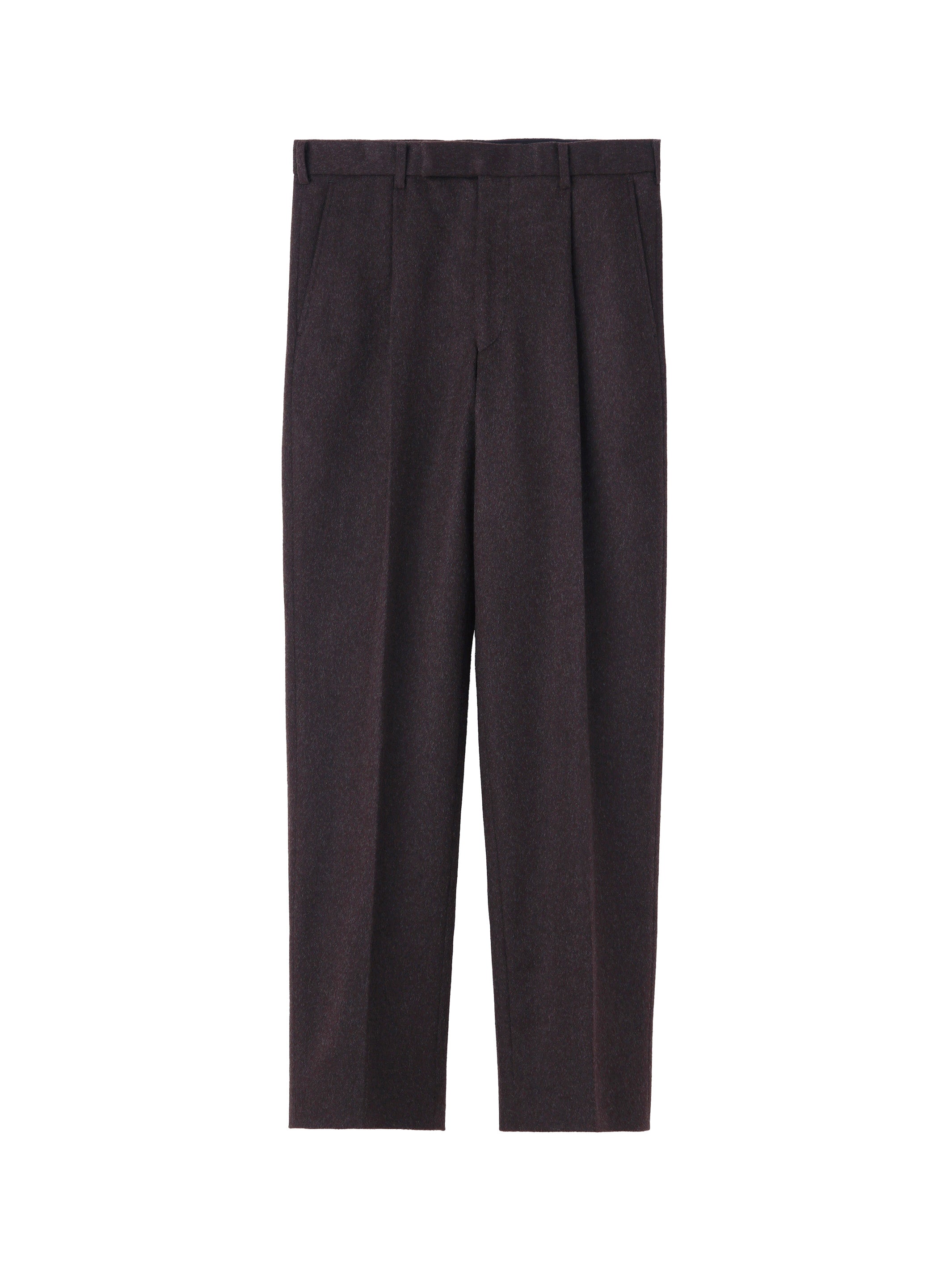 WOOL TUCKED TROUSERS