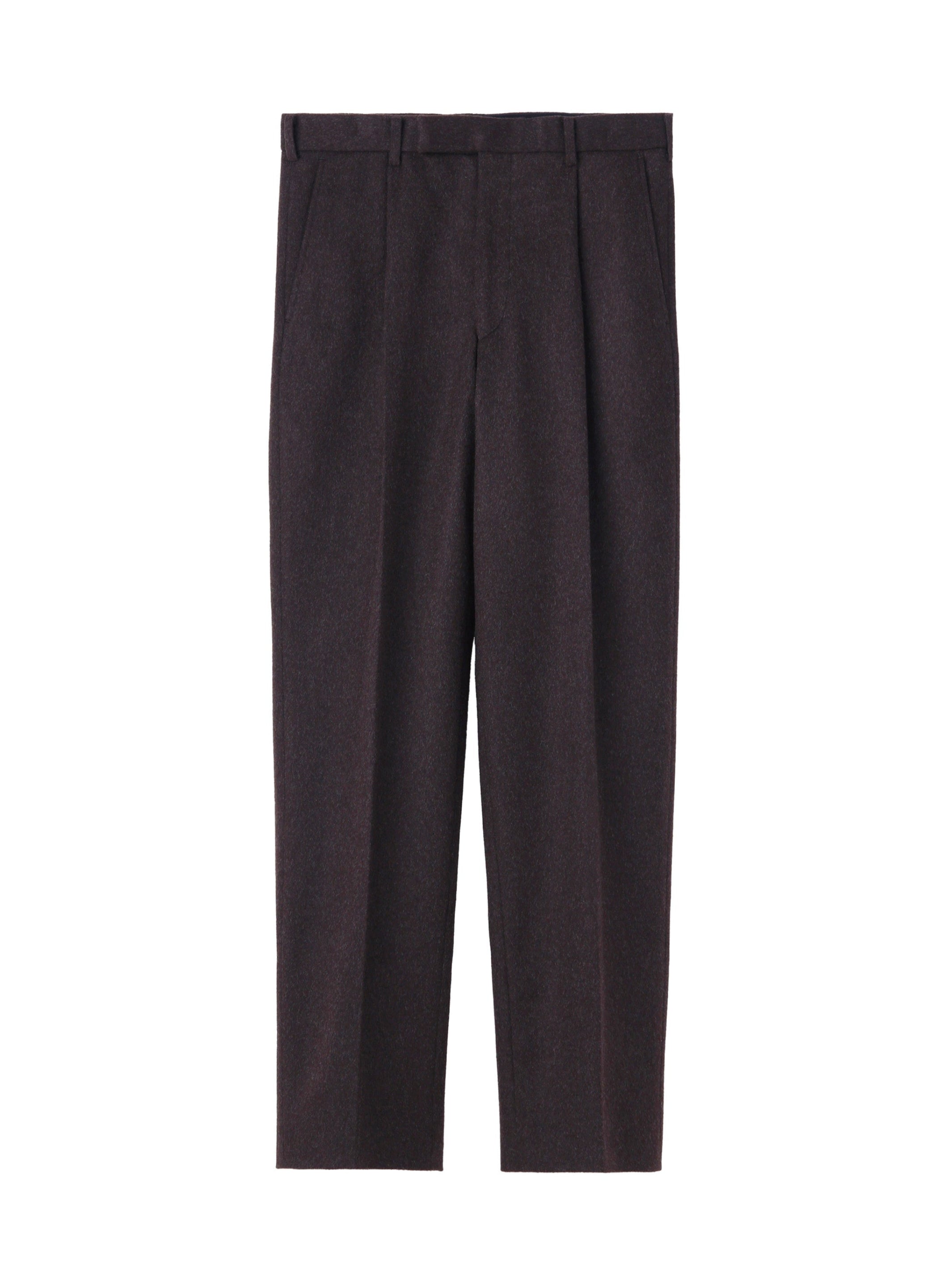 WOOL TUCKED TROUSERS