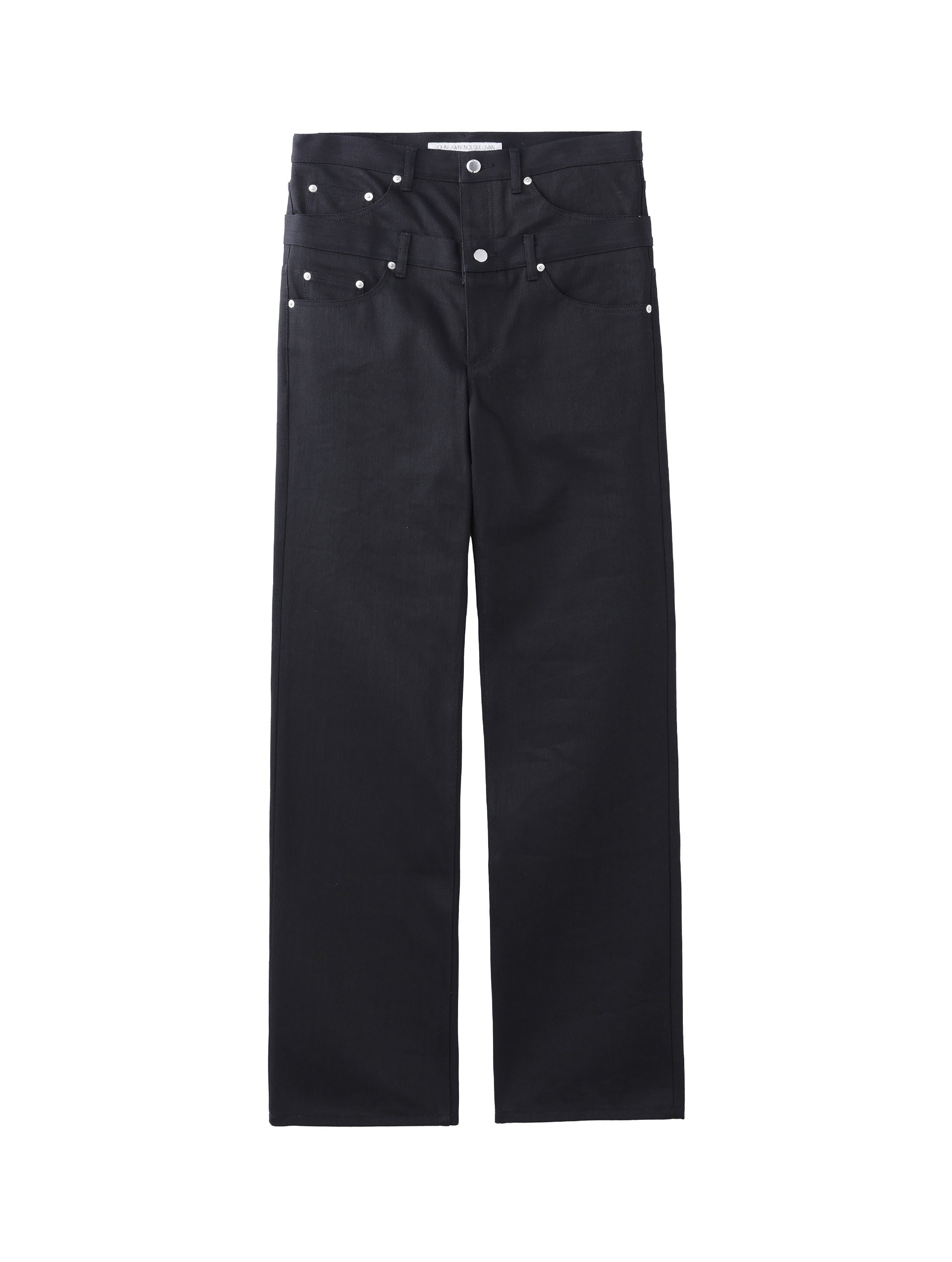 RIGID DENIM DOUBLE STACKED PANTS