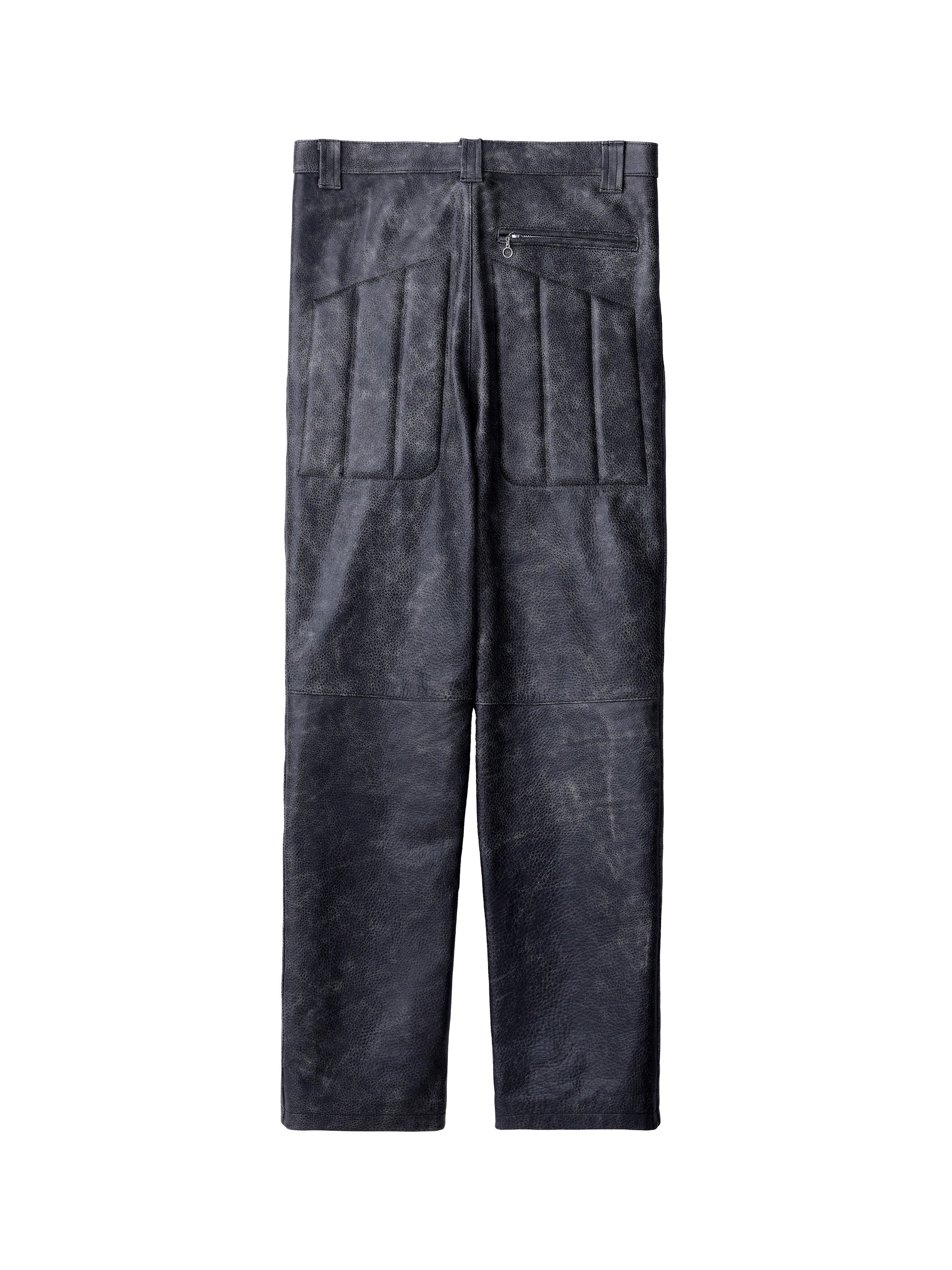 LEATHER BIKER PANTS