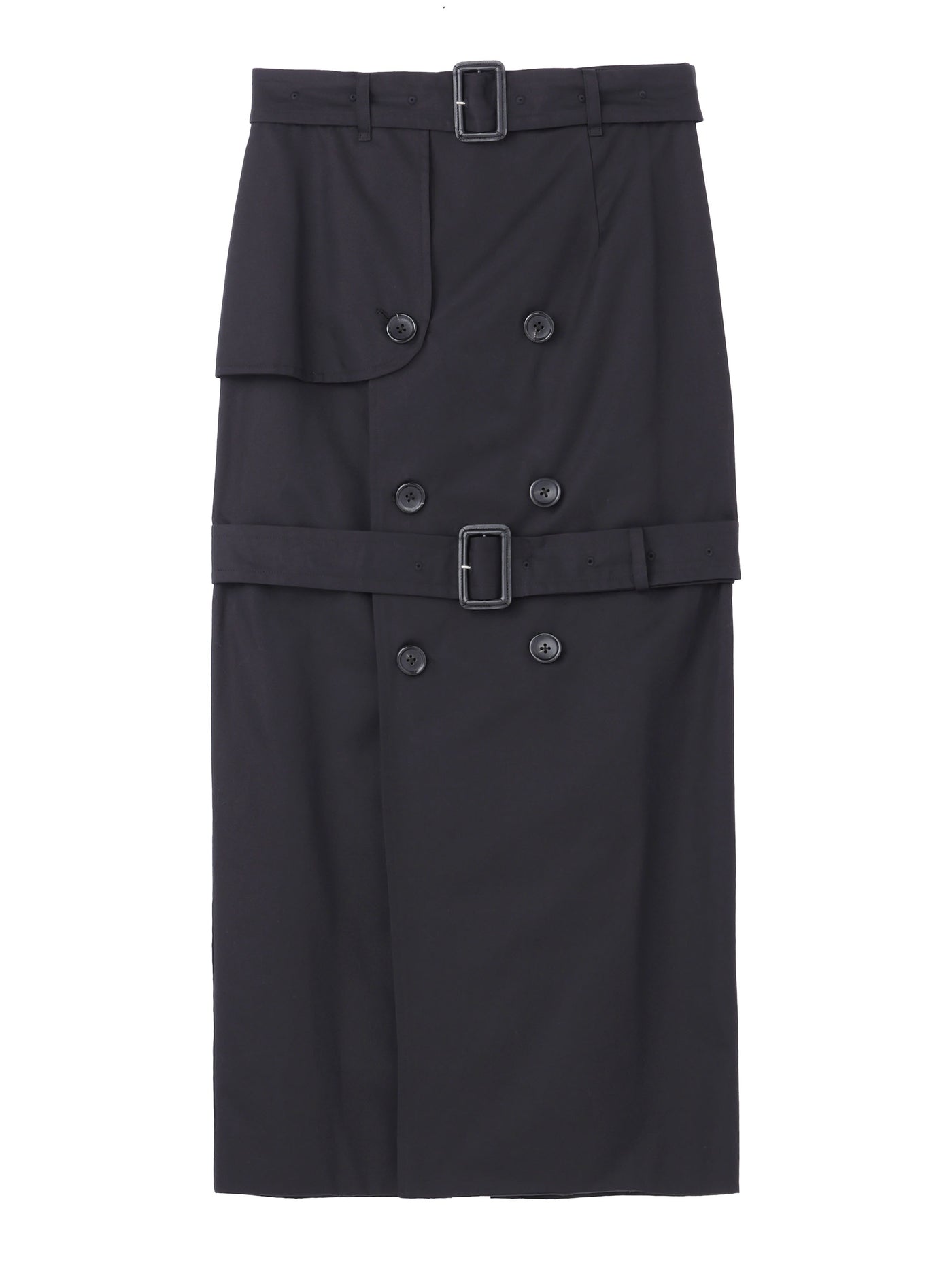 Twill trench skirt