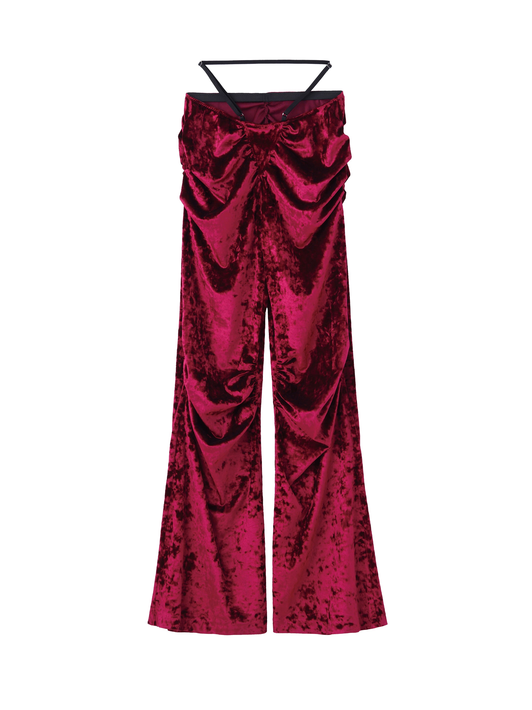 CRUSHED VELOUR GATHERED PANTS