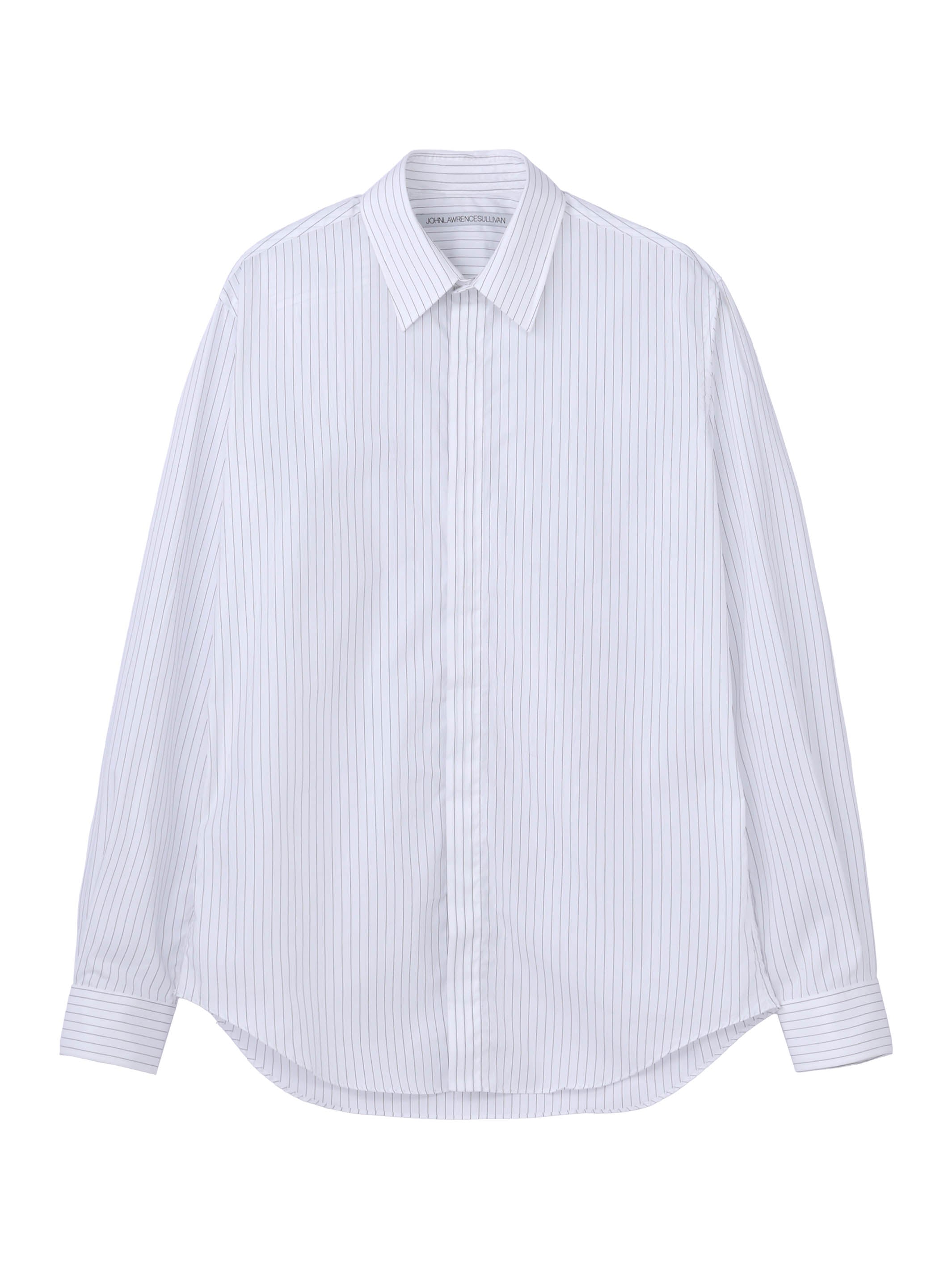 Stripe broadcloth regular collar shirt – JOHN LAWRENCE SULLIVAN