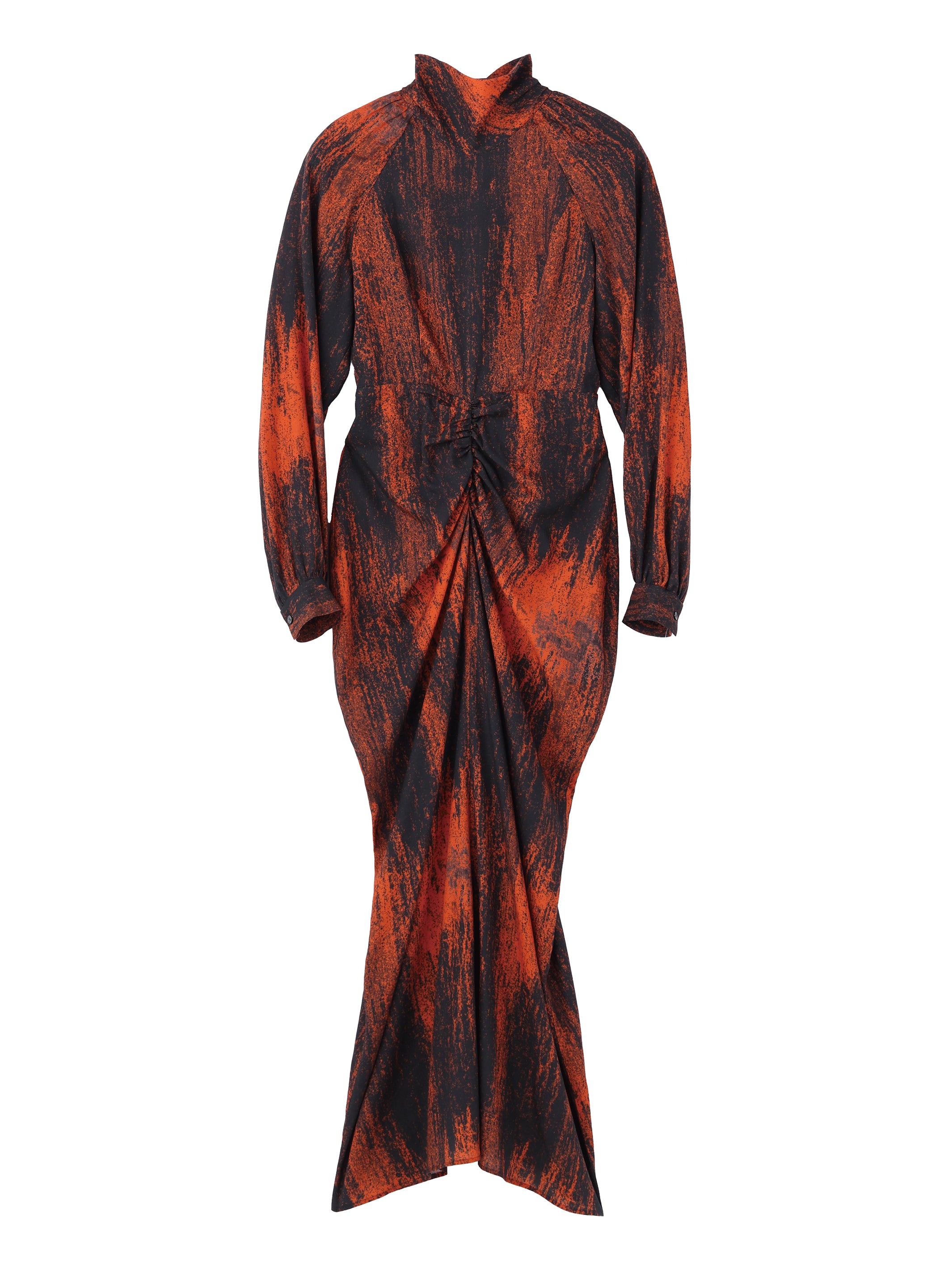 ALL OVER PRINT GATHERED DRESS