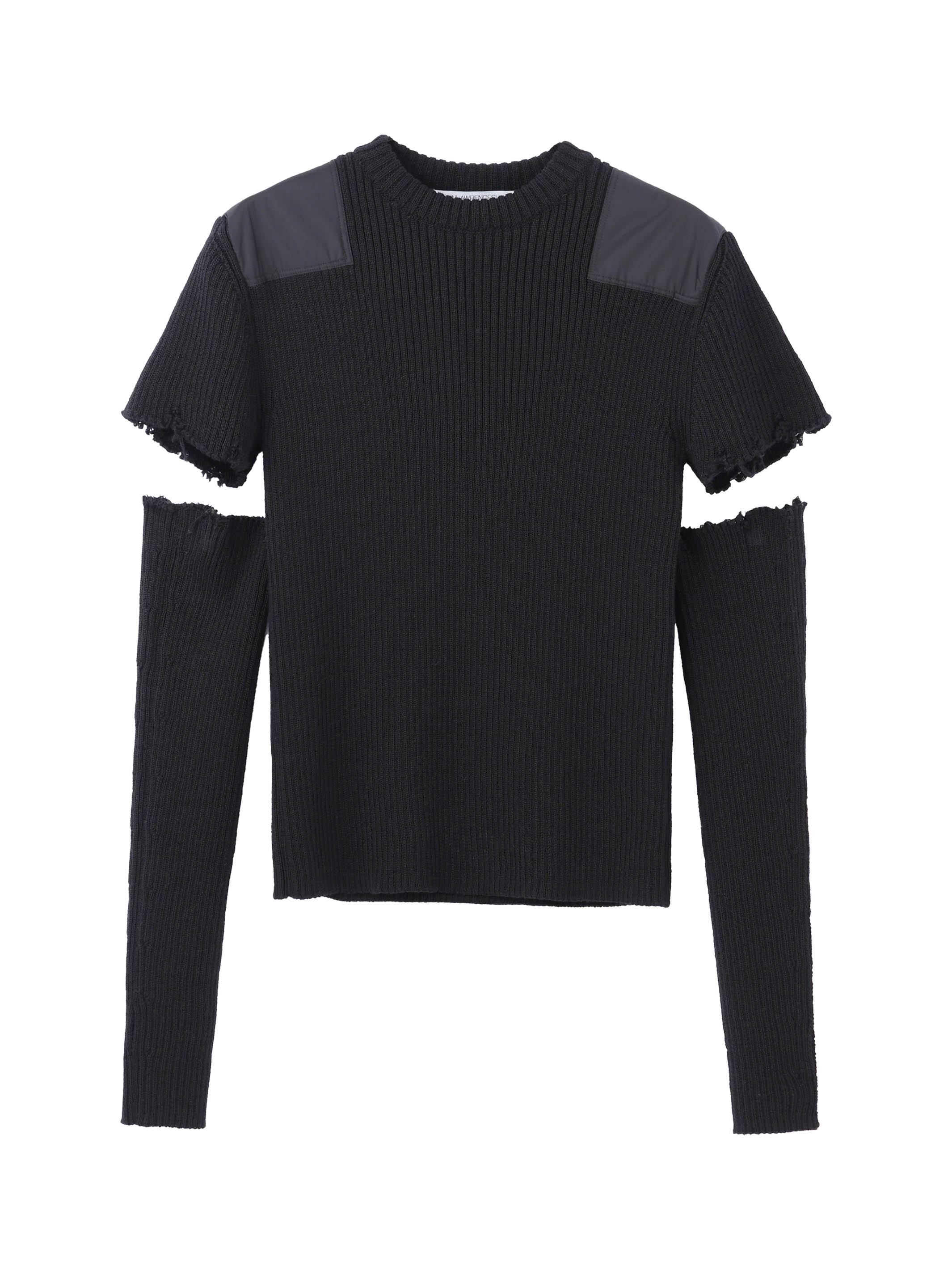 Showder Patch Rib Knit Sweater with Gloves