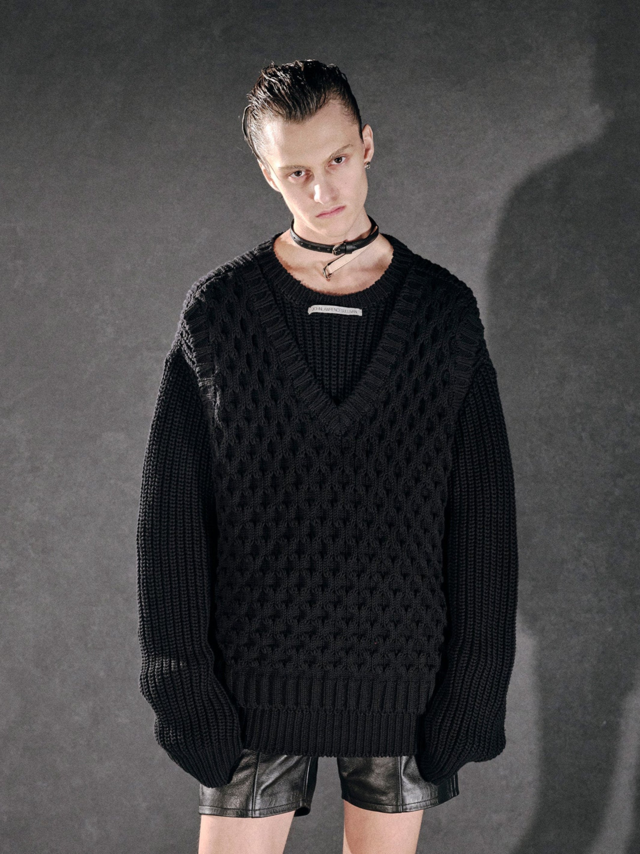 Layered Pullover Knit Sweater
