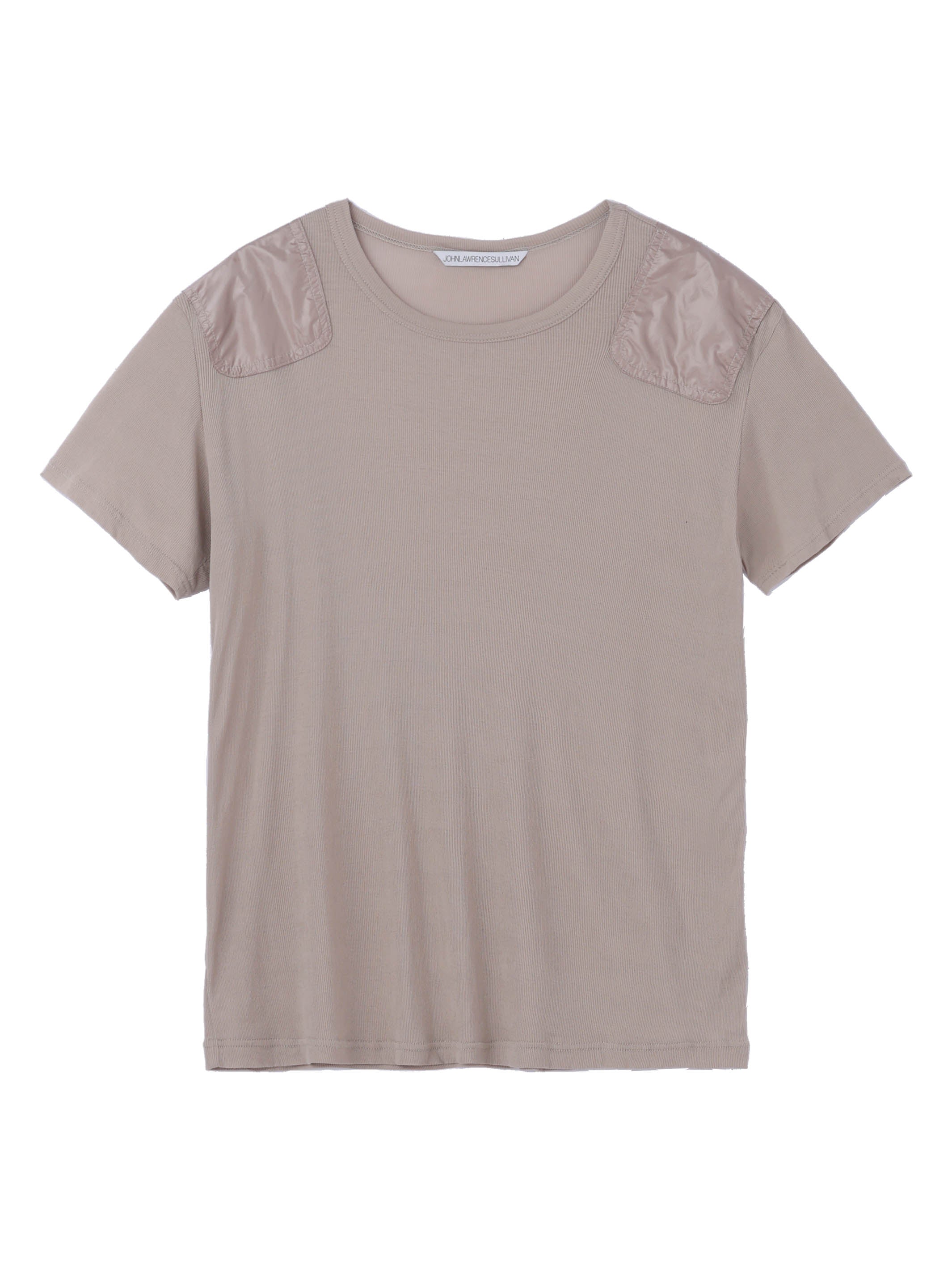 Rib Shoulder Patch T-Shirt