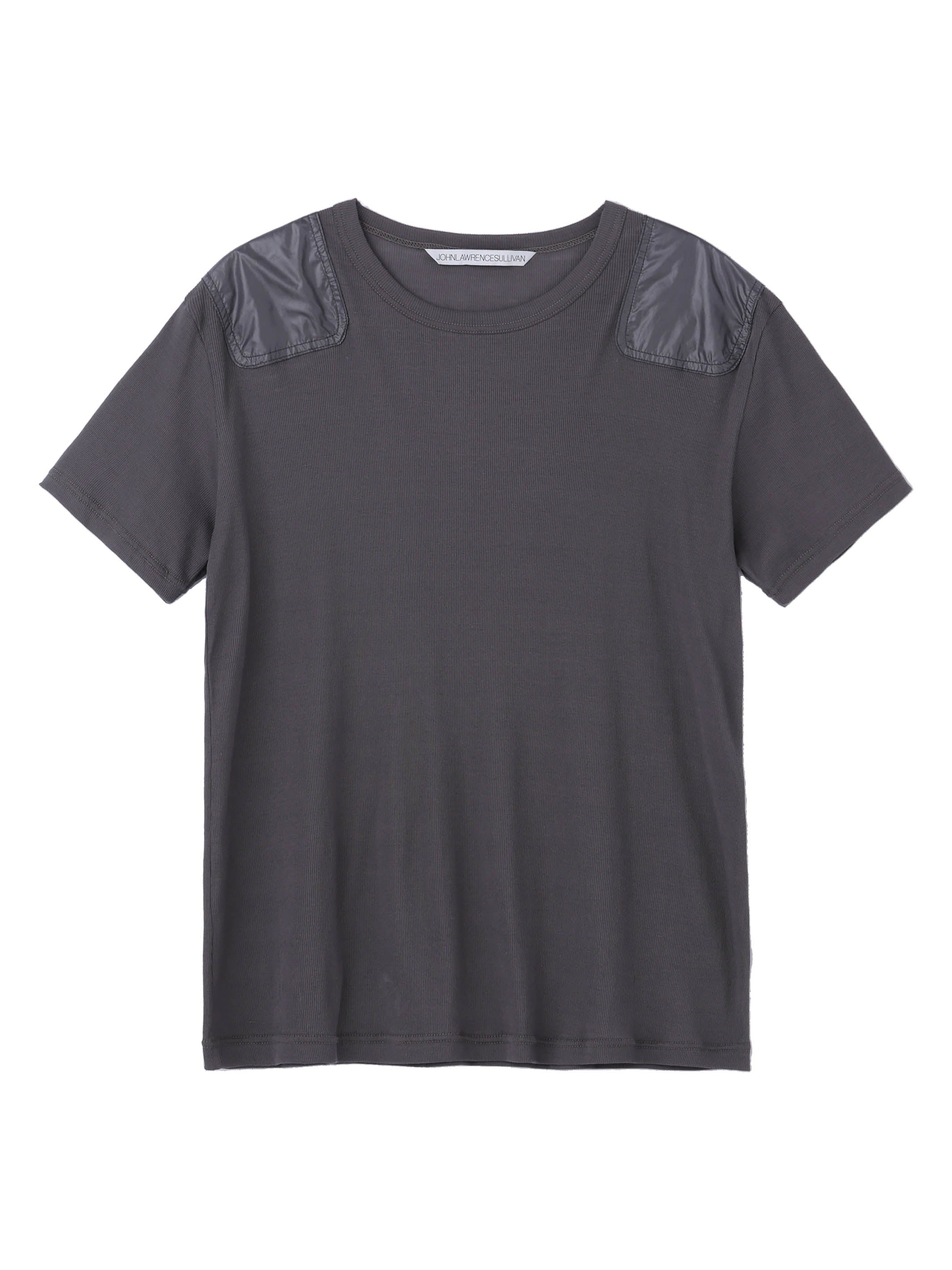 Rib Shoulder Patch T-Shirt