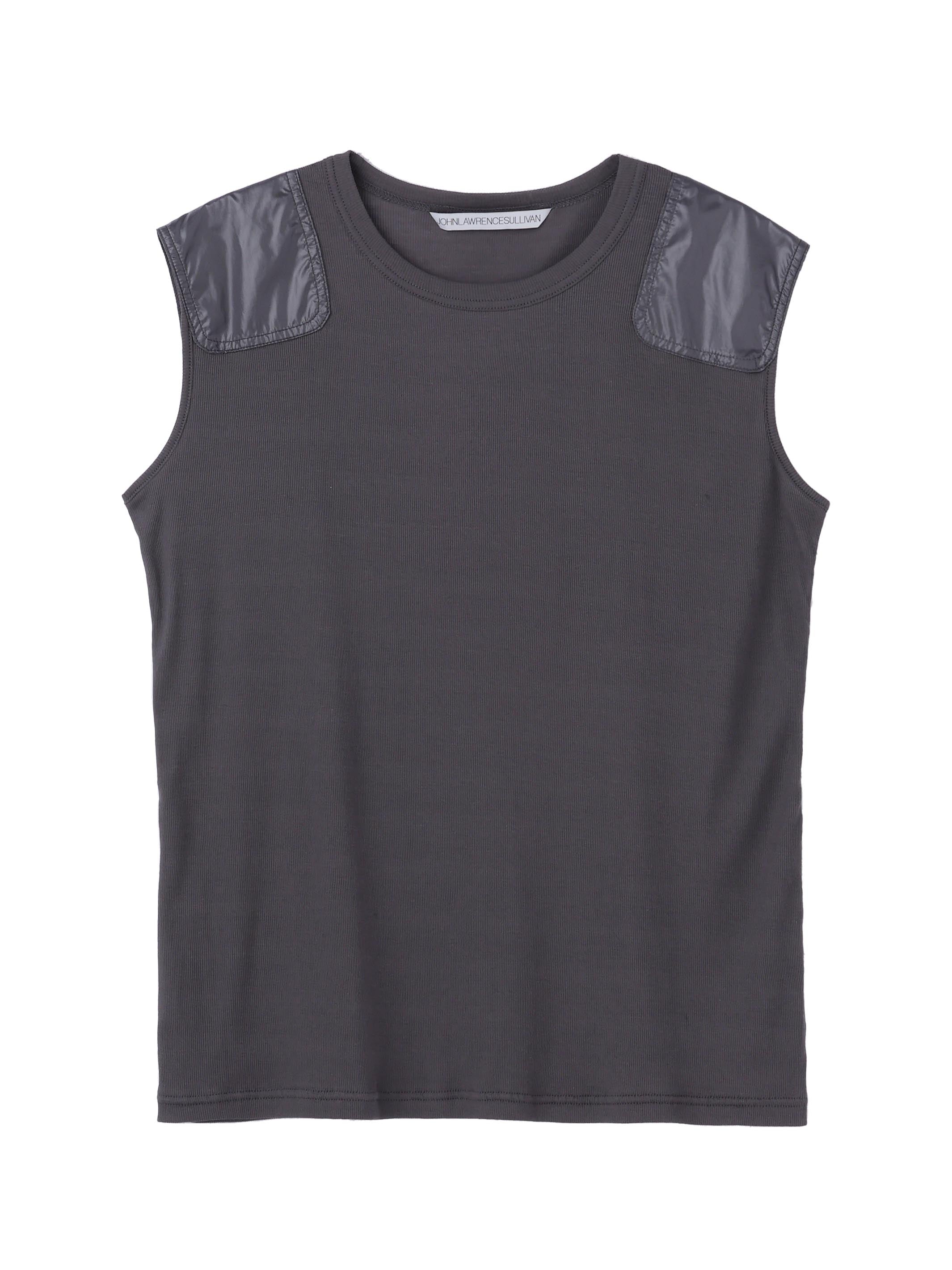 Rib Shoulder Patch Sleepels Top