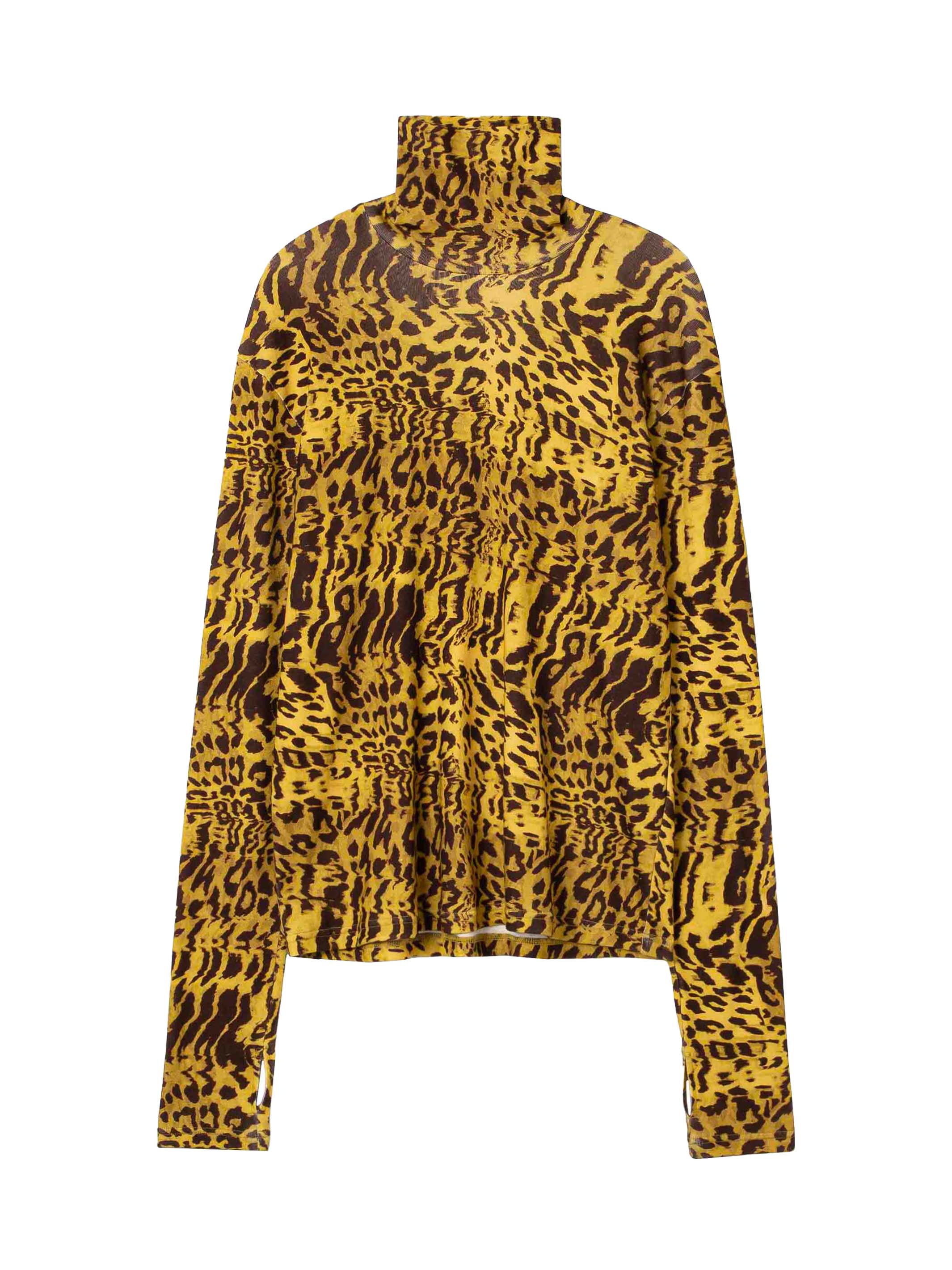 Leopard print turtle neck top – JOHN LAWRENCE SULLIVAN