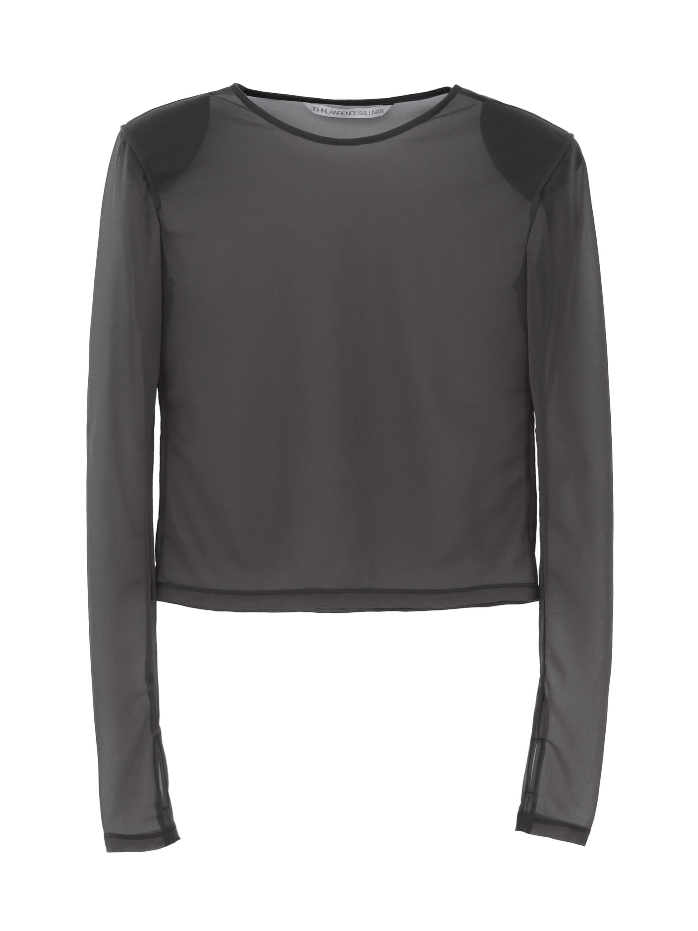 See-through jersey ls top