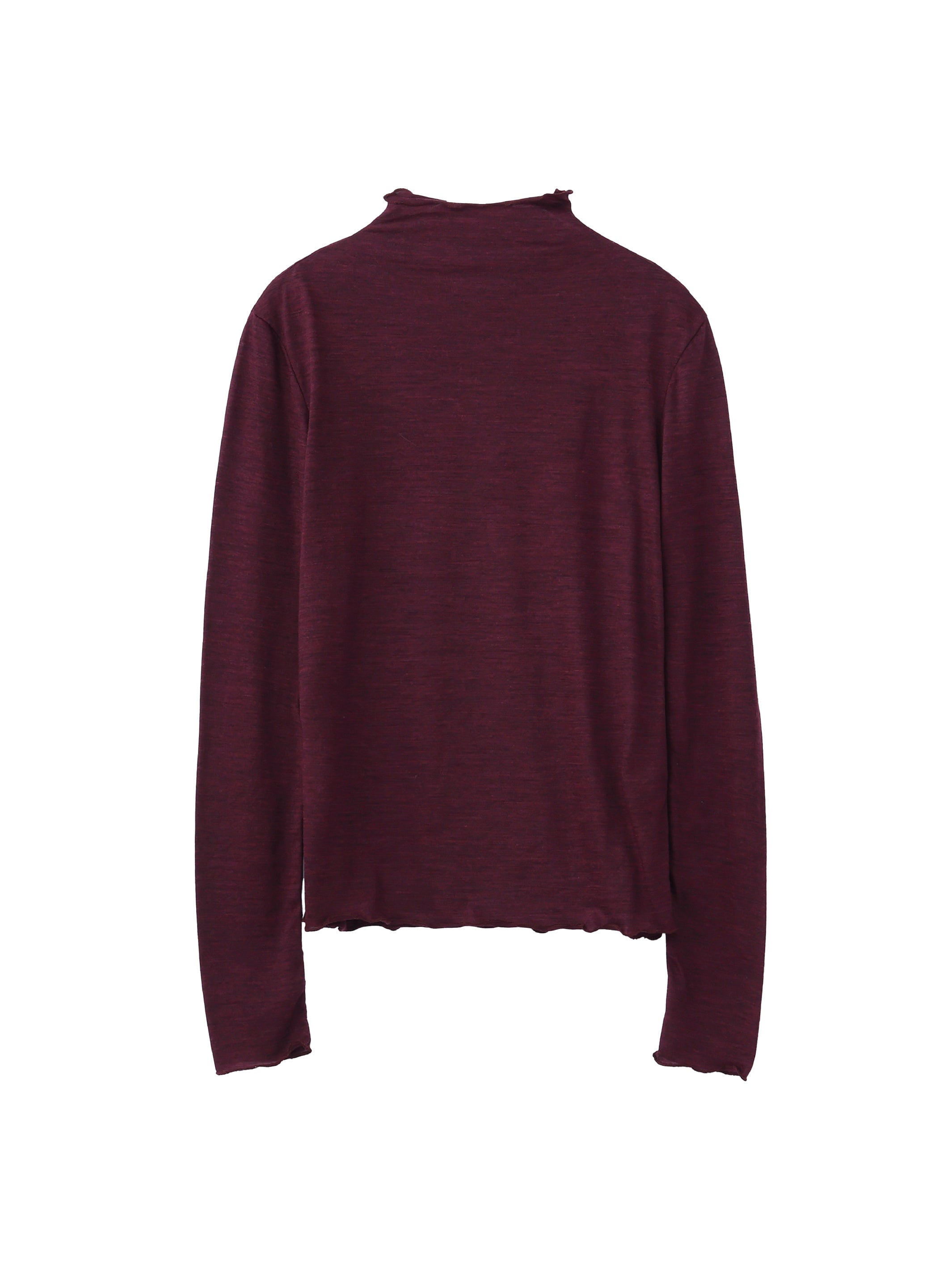 WOOL JERSEY BOTTLENECK TOP