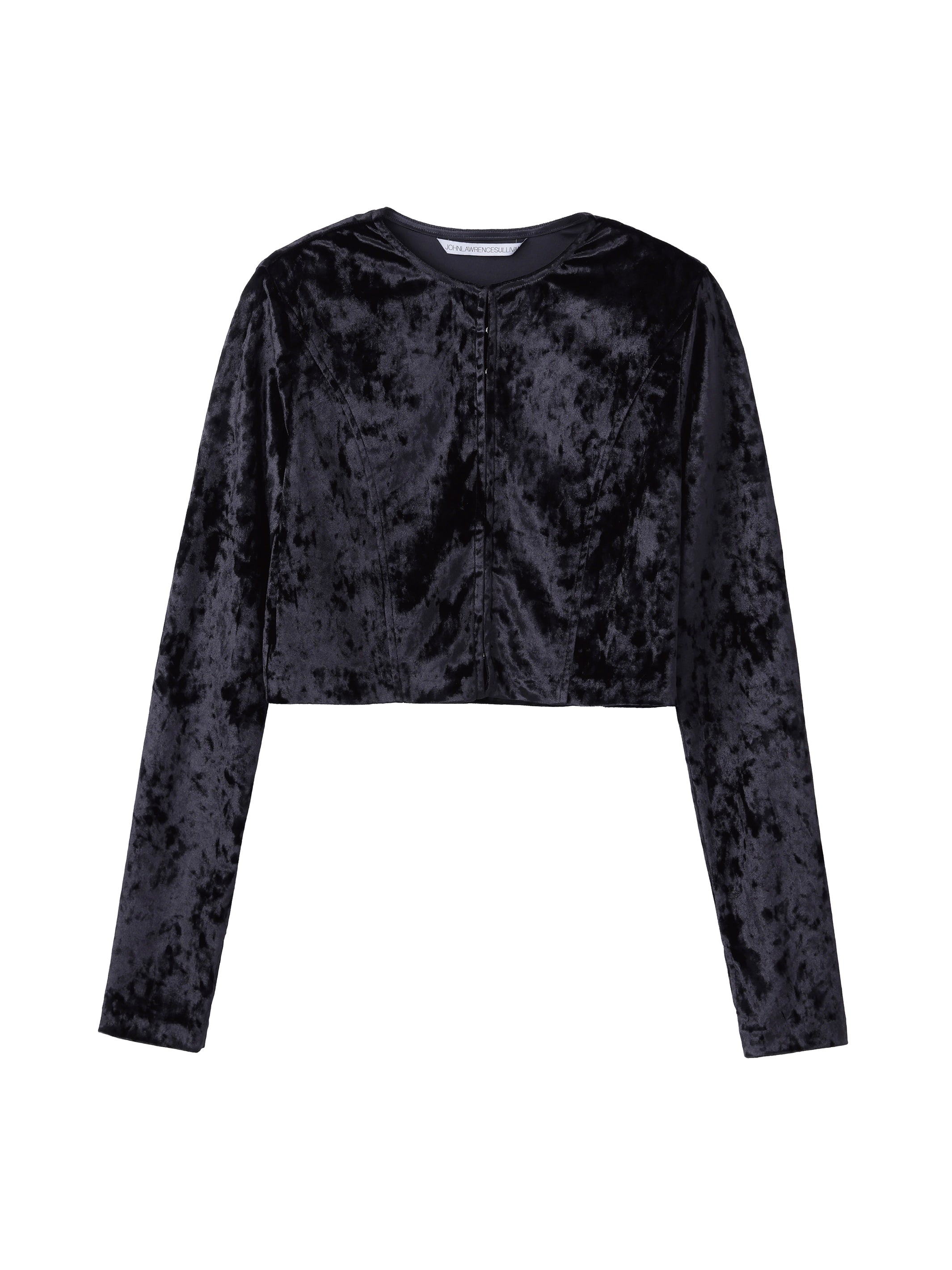CRUSHED VELOUR HOOK CARDIGAN