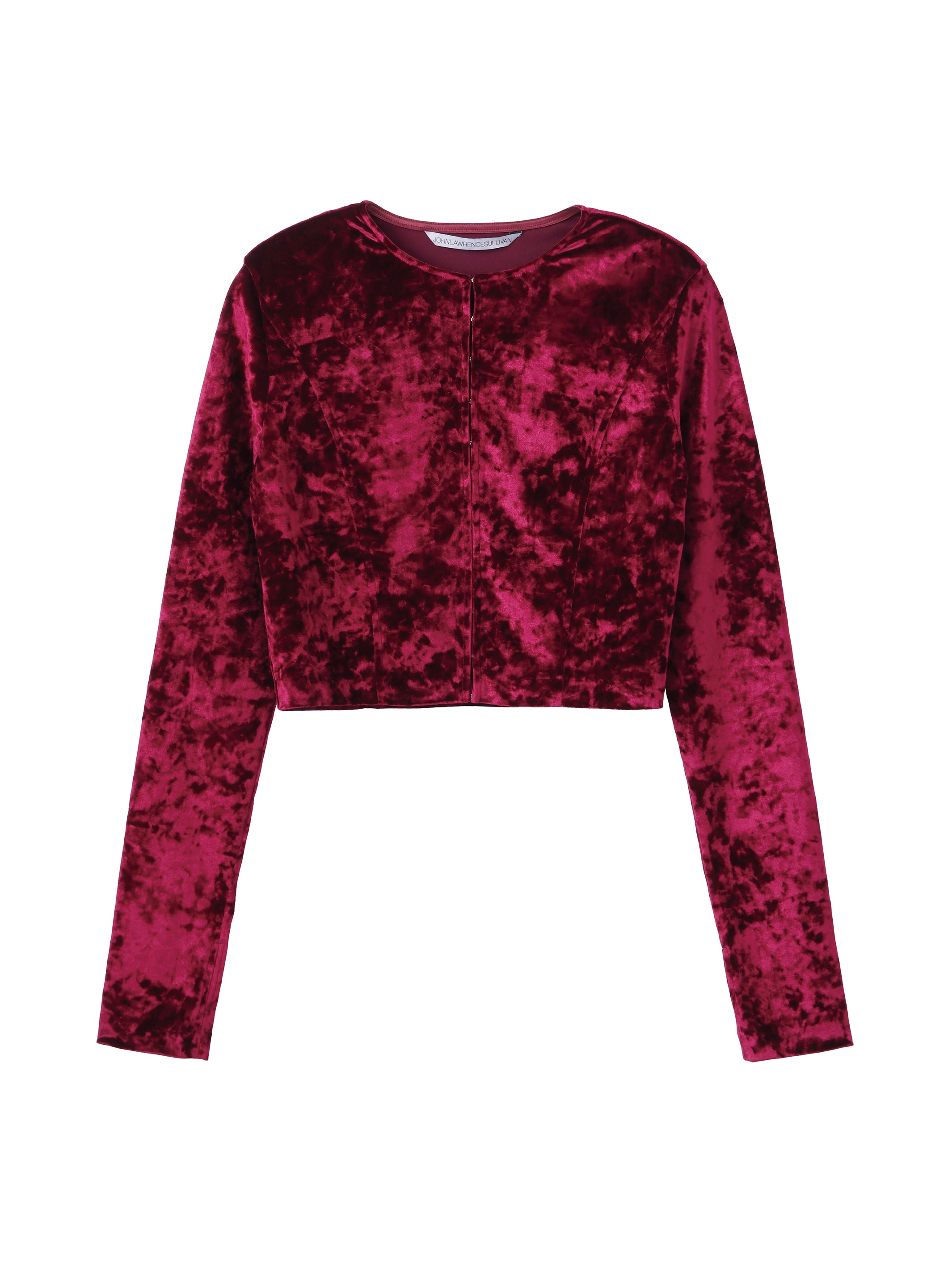 CRUSHED VELOUR HOOK CARDIGAN