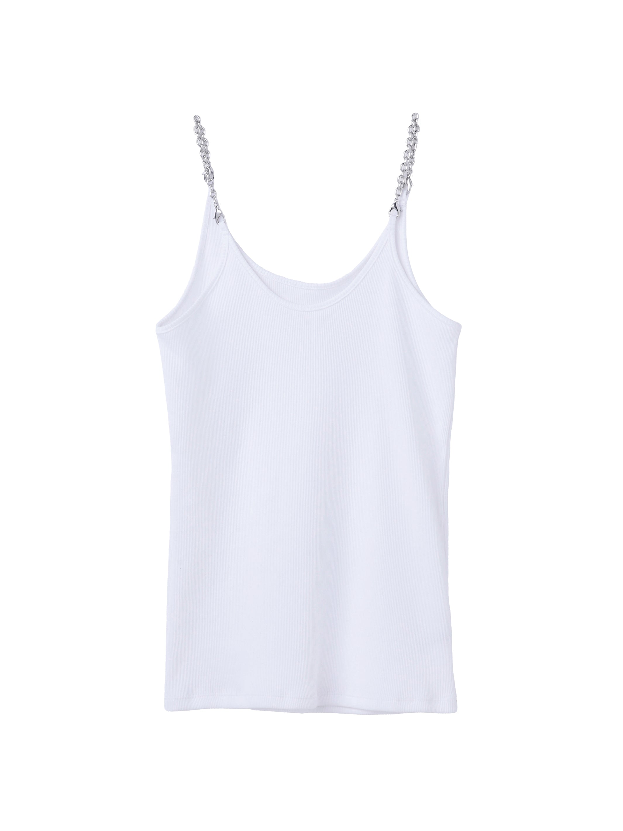 COTTON RIB CHAIN STRAP CAMISOLE