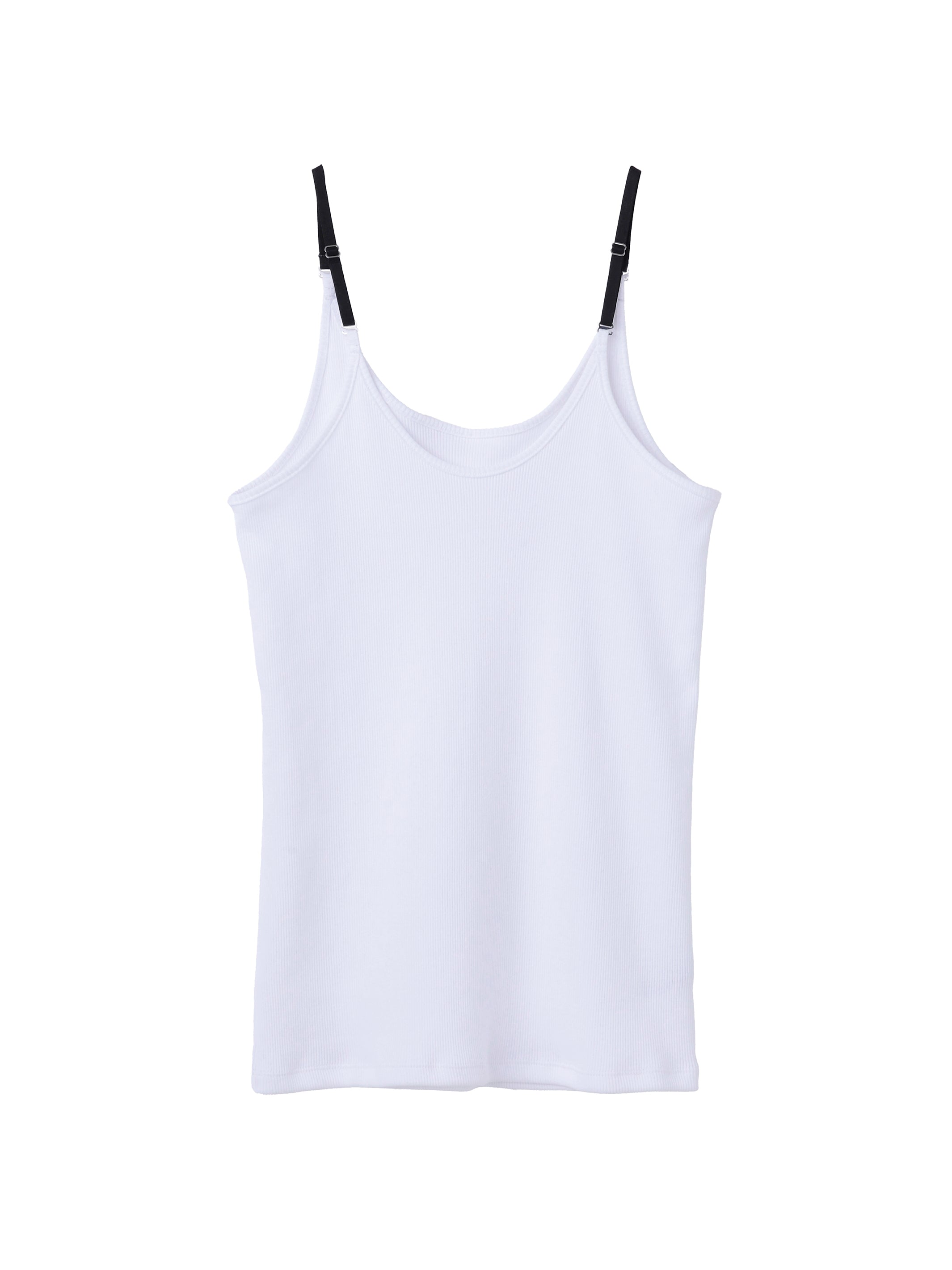 COTTON RIB CHAIN STRAP CAMISOLE