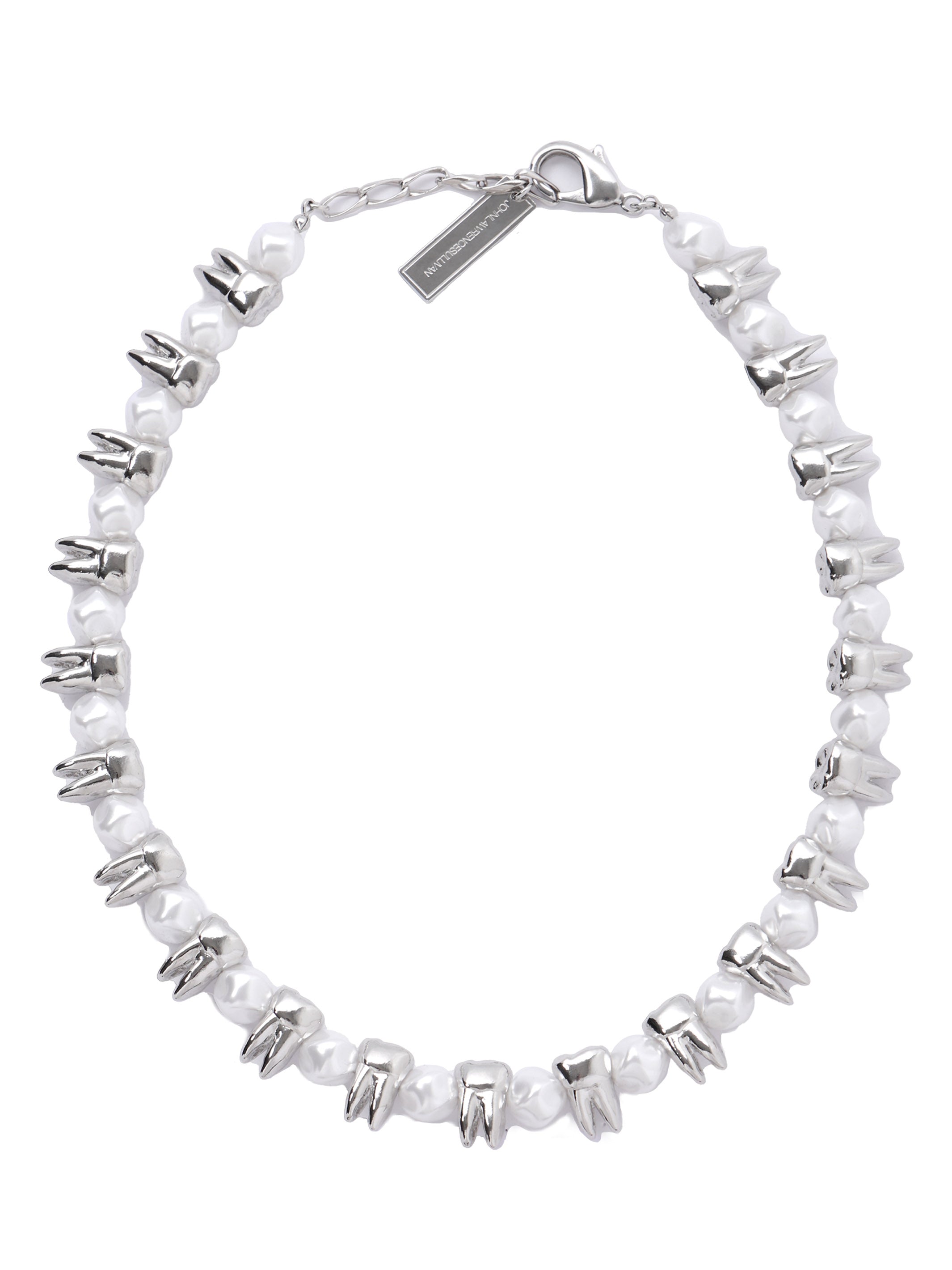 Teeth & pearl connected necklace – JOHN LAWRENCE SULLIVAN