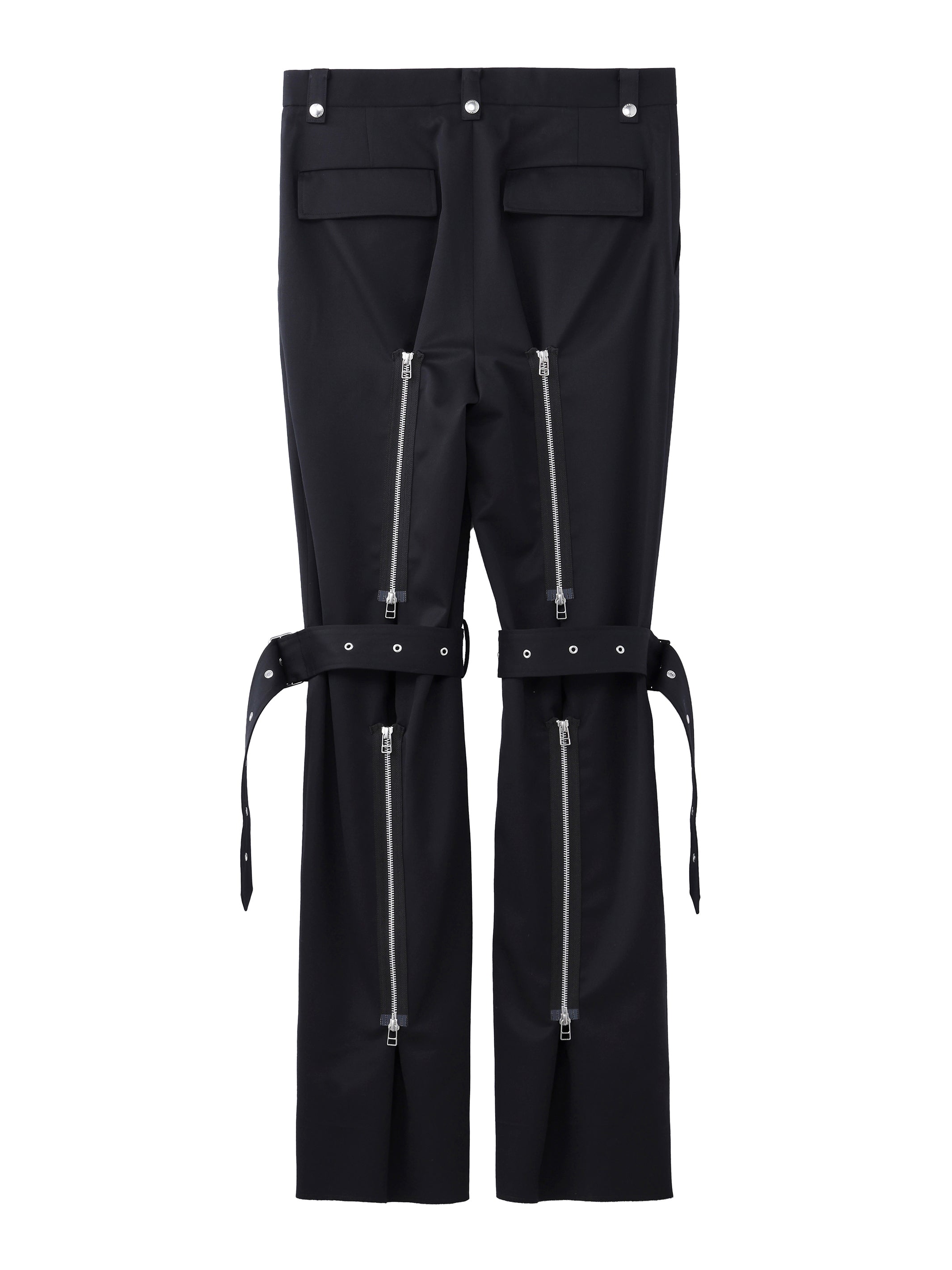 WOOL GABARDINE BONDAGE TROUSERS