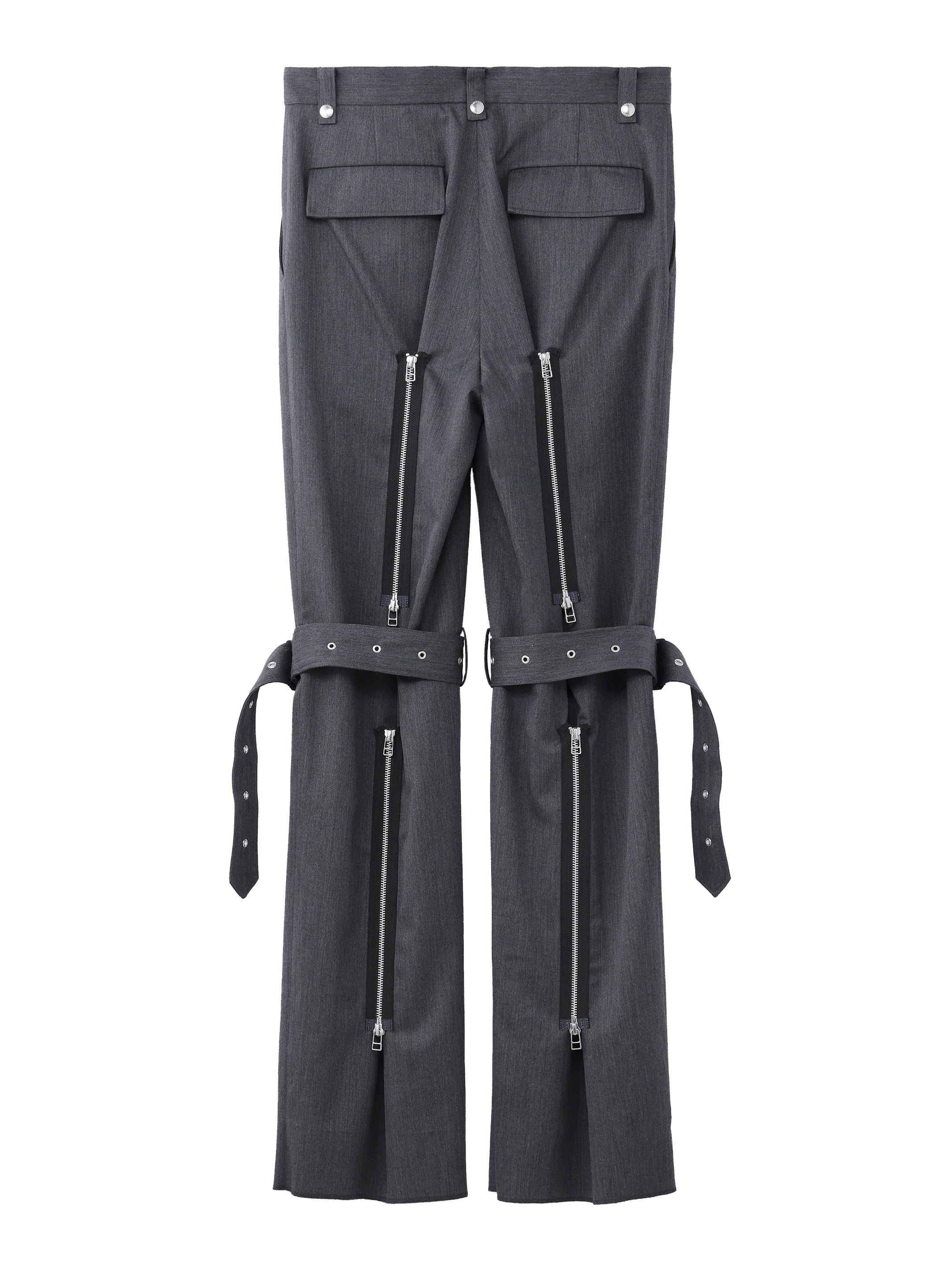 WOOL GABARDINE BONDAGE TROUSERS