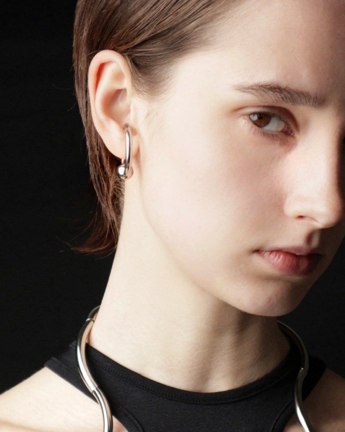 Captive bead ring ear cuff