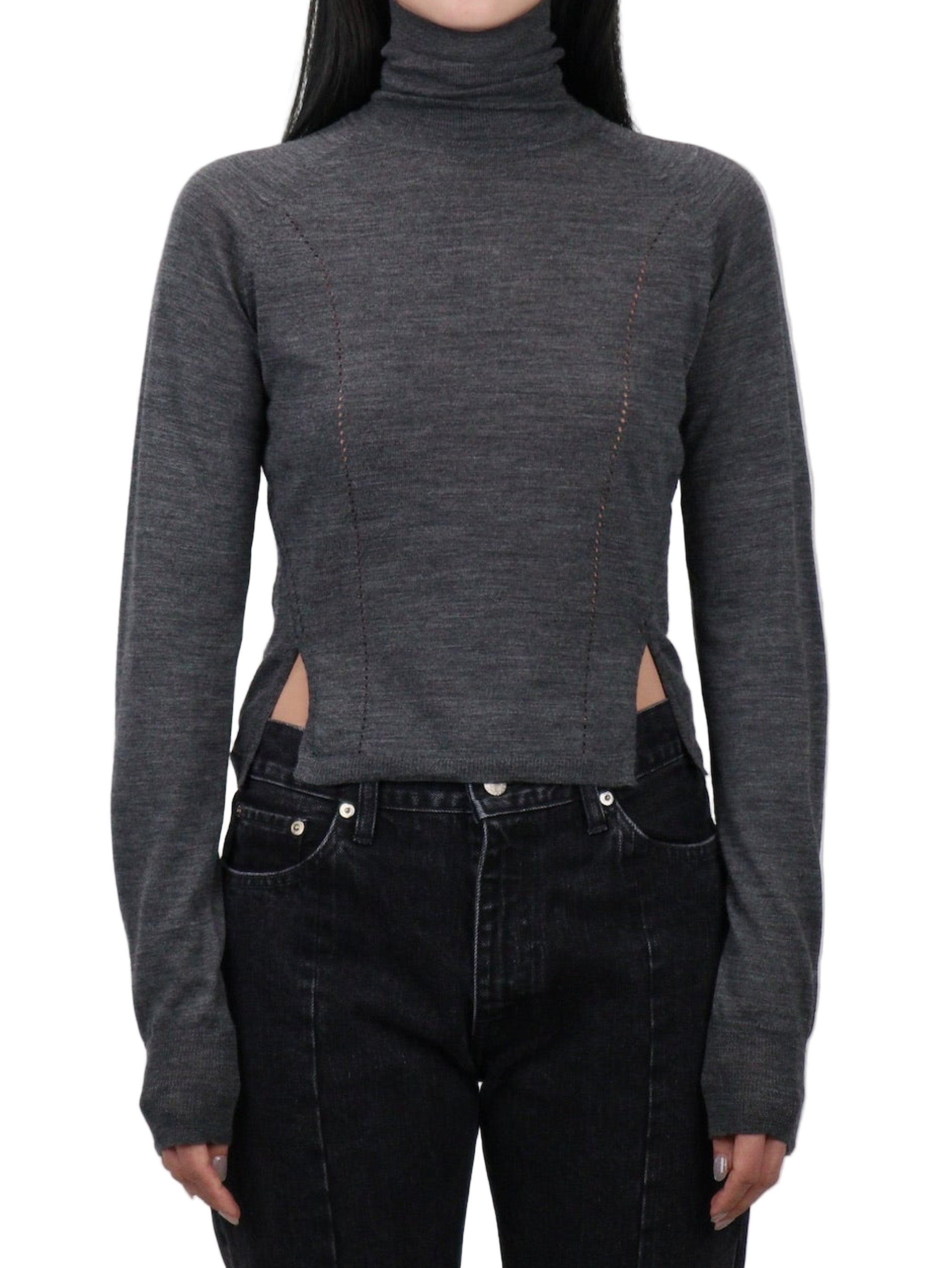 TURTLE NECK KNIT SWEATER
