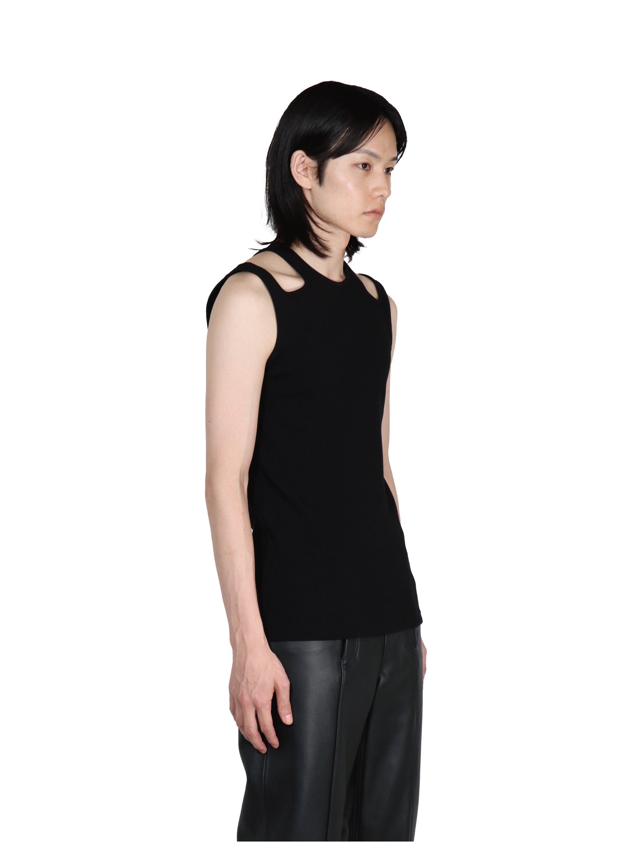 Hollowed Out Rib Tank-Top