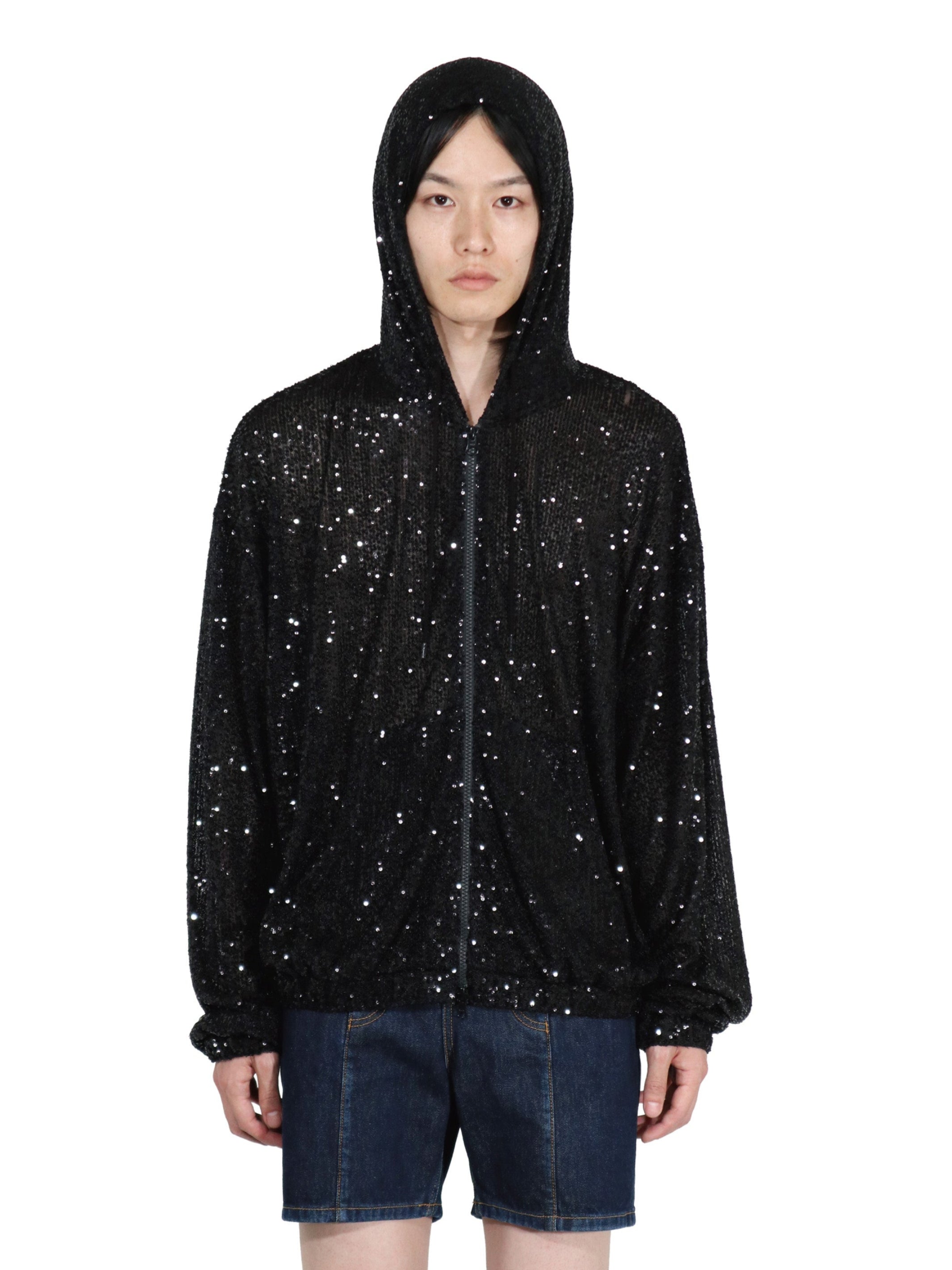 Spangle Zip-Up Hoodie