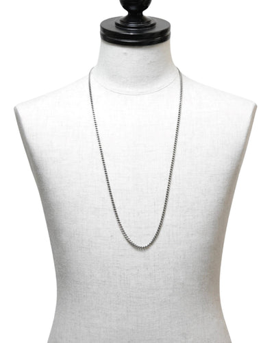 Silver chain long necklace