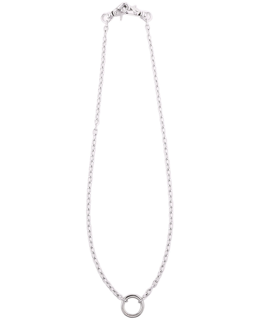 Ring top long chain necklace | Silver – JOHN LAWRENCE SULLIVAN