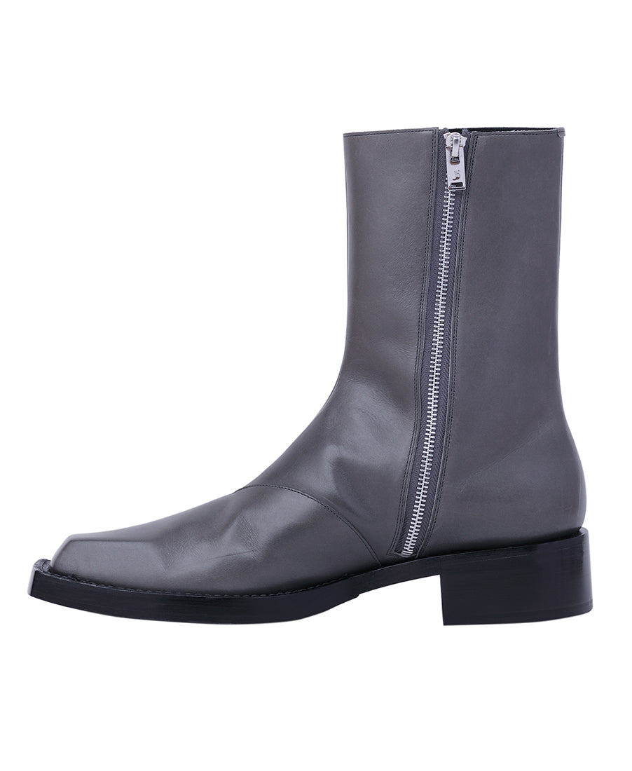 SIDE ZIP BOOTS | GREY
