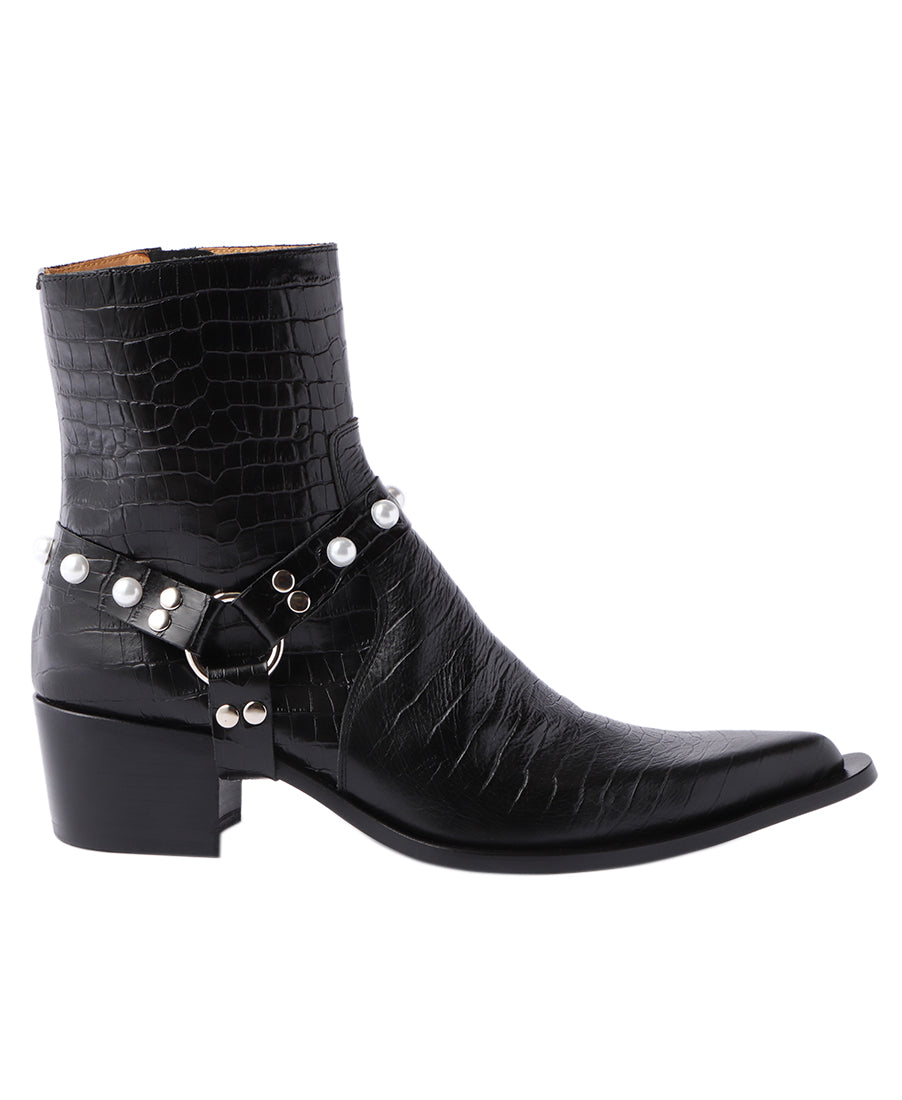 POINTED TOE BOOTS | CROCODILE