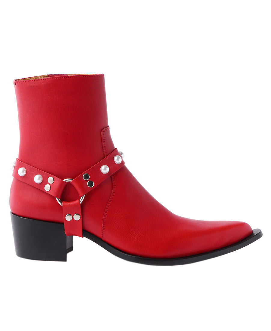 POINTED TOE BOOTS | RED