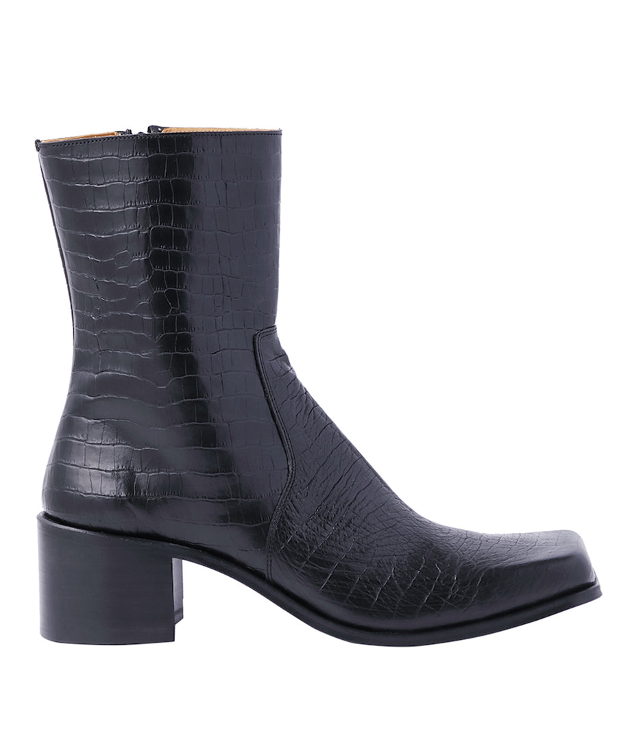 Square toe boots | Crocodile – JOHN LAWRENCE SULLIVAN