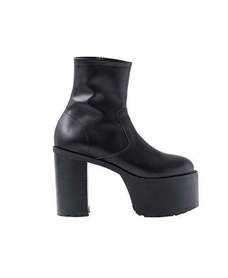 WOMENS LEATHER PLATFORM BOOTS