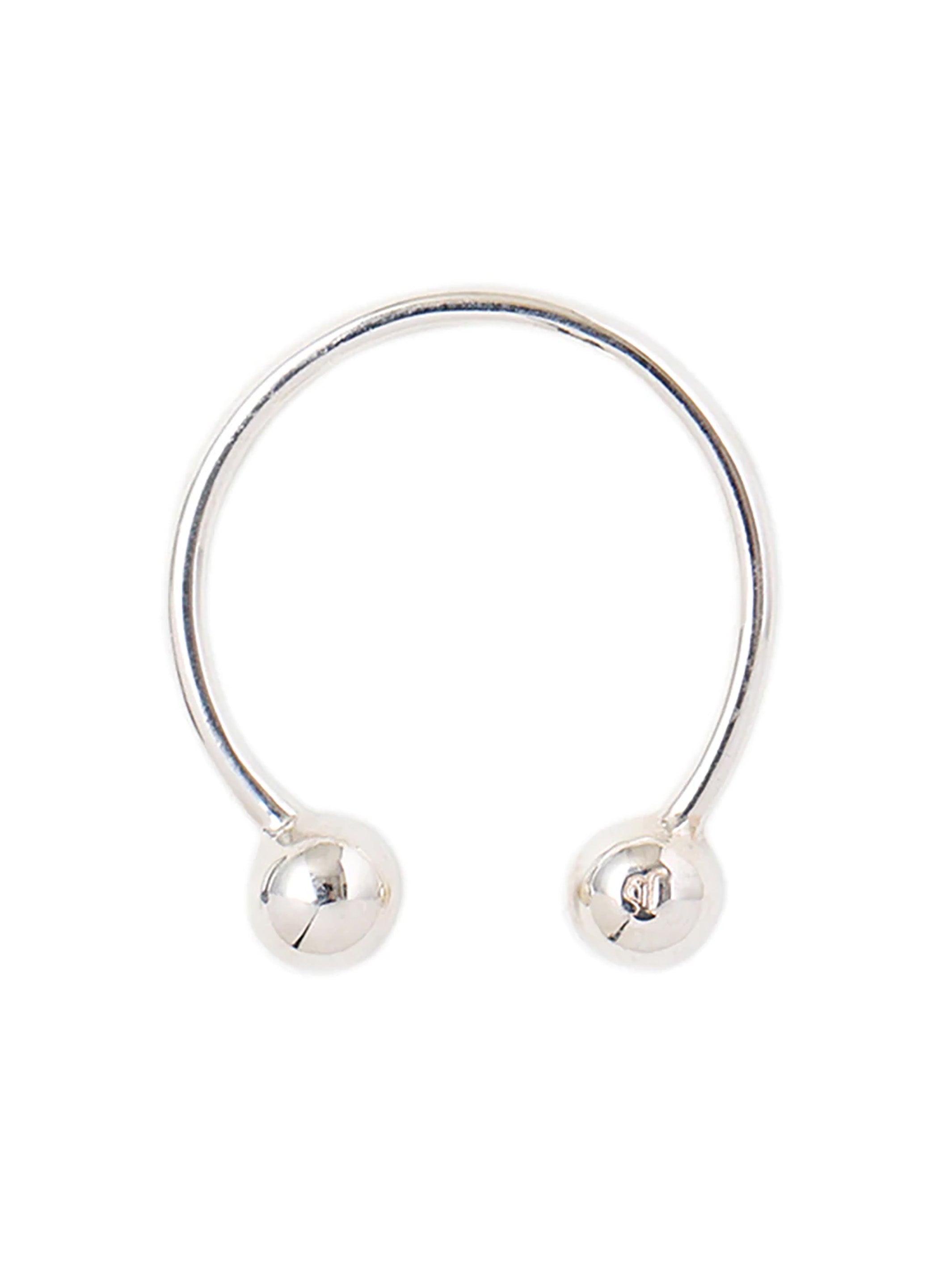 Circular Barbell Ring Silver / M