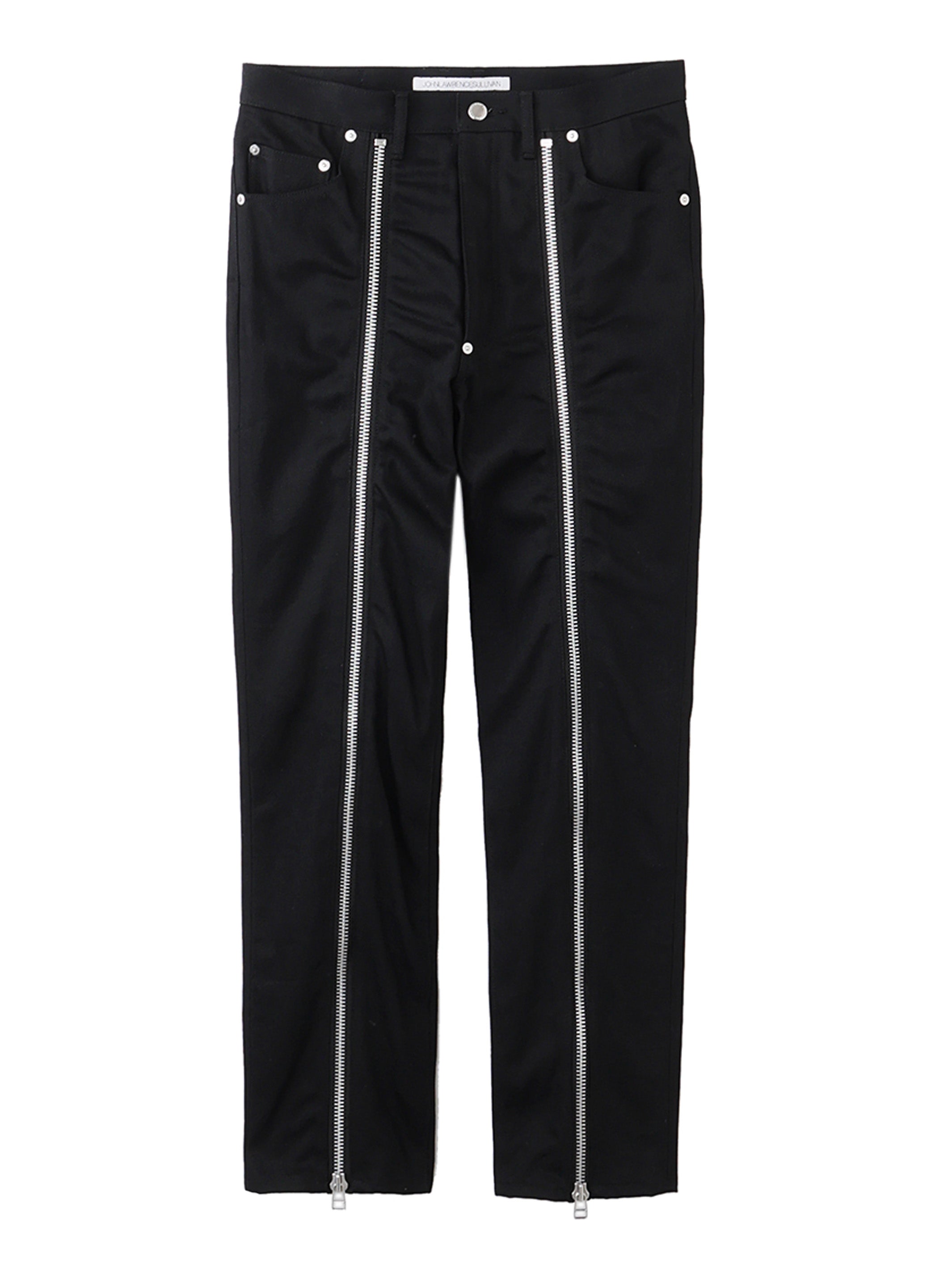 RIGID DENIM ZIPPED PANTS