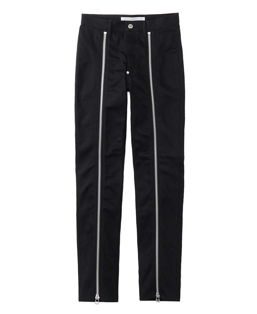 Womens Rigid Denim Zipped Pants