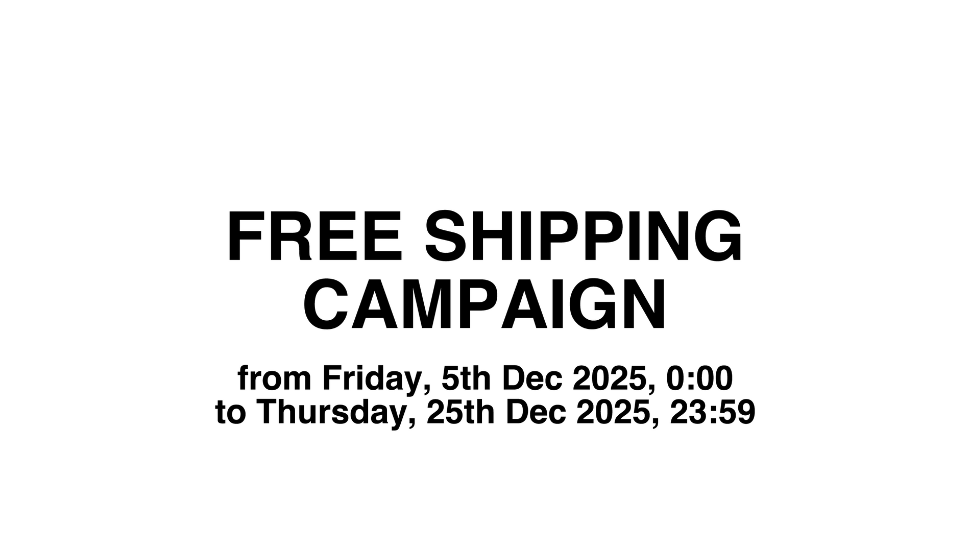 オンラインストア限定 送料無料キャンペーン