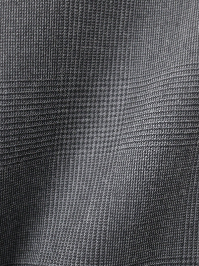 Glen plaid wool cut-off short jacket