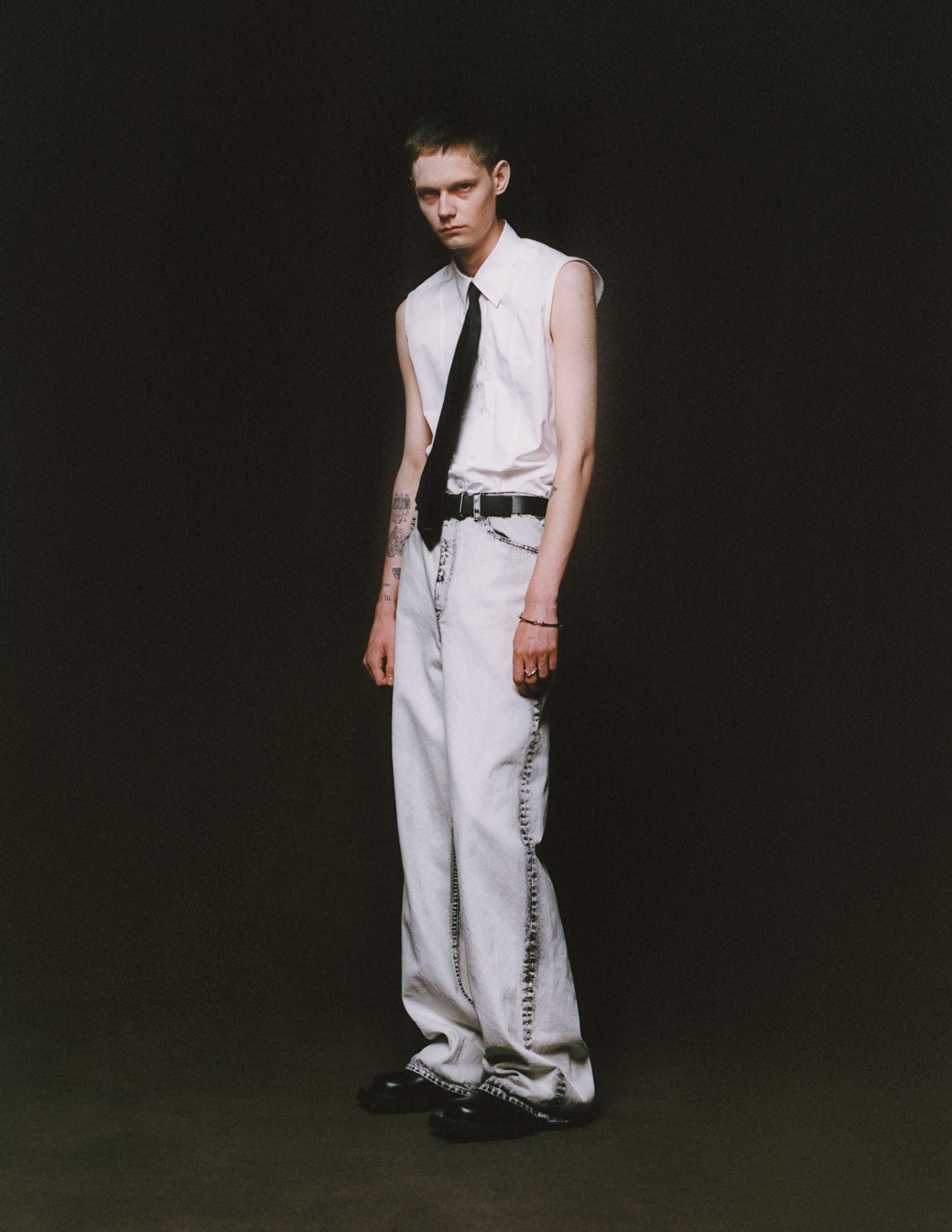 Grosgrain sleeveless shirt